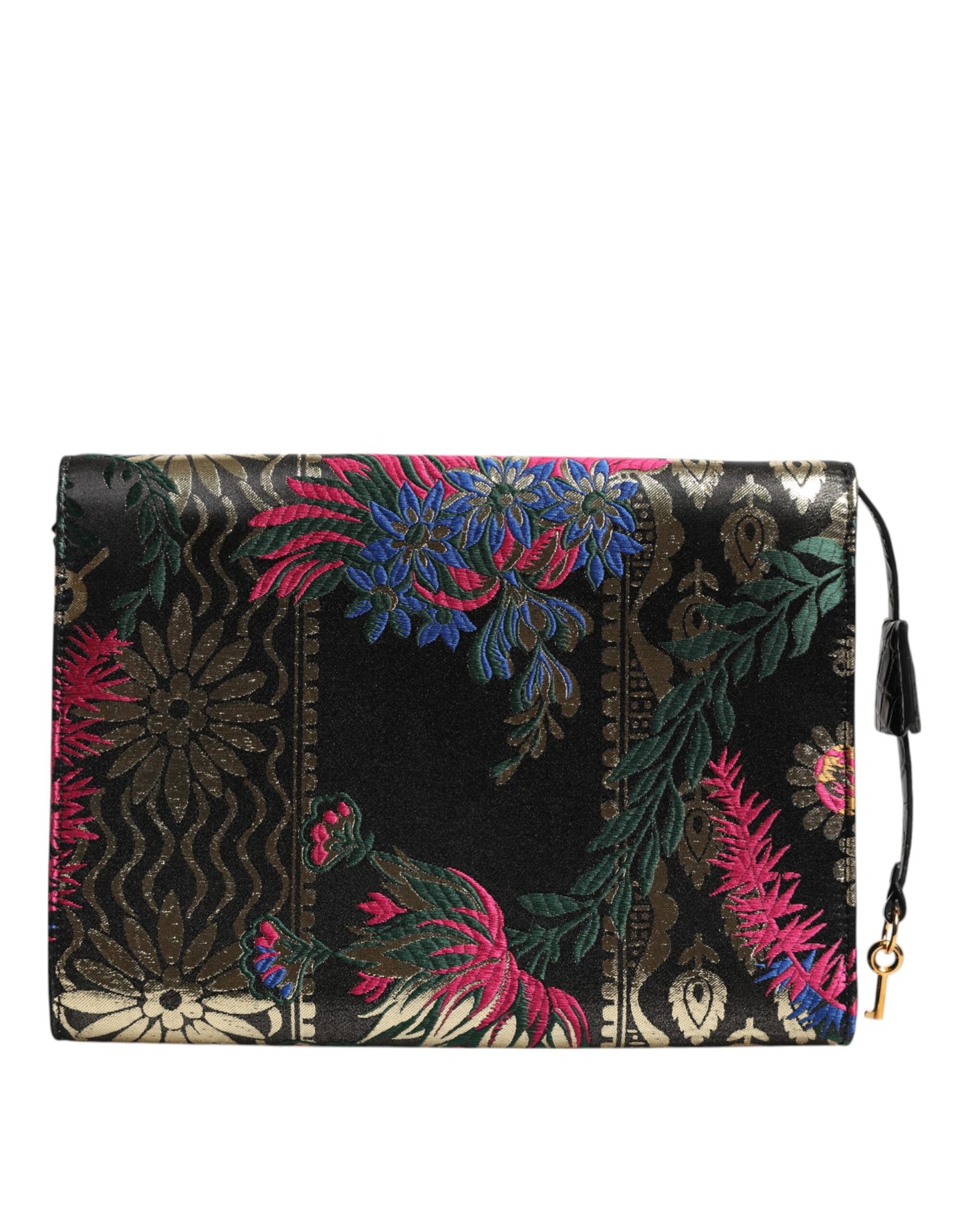 Dolce & Gabbana Multicolor Jacquard Floral Document Briefcase Bag Curated Luxury Accessories by Orvyn