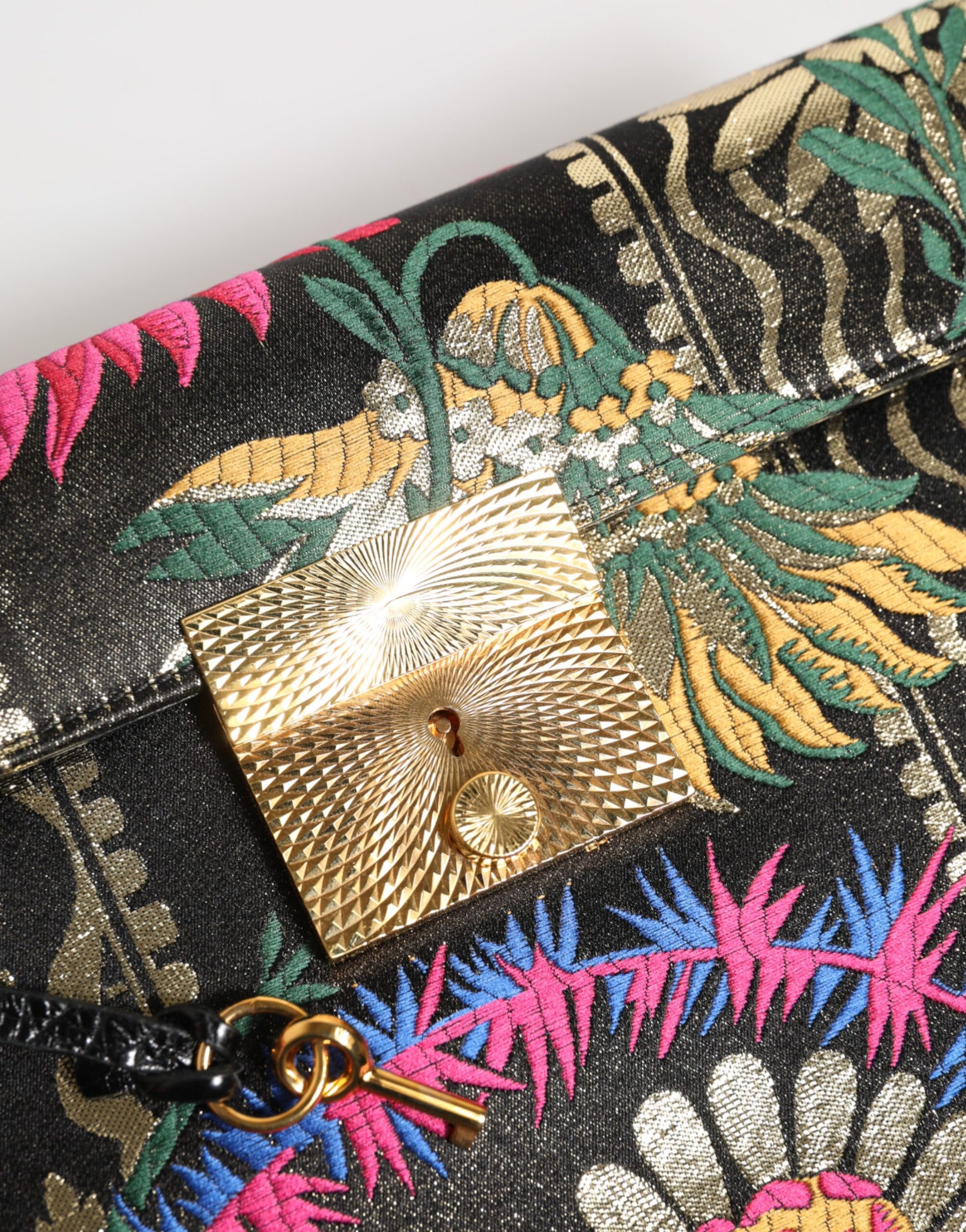 Dolce & Gabbana Multicolor Jacquard Floral Document Briefcase Bag Curated Luxury Accessories by Orvyn