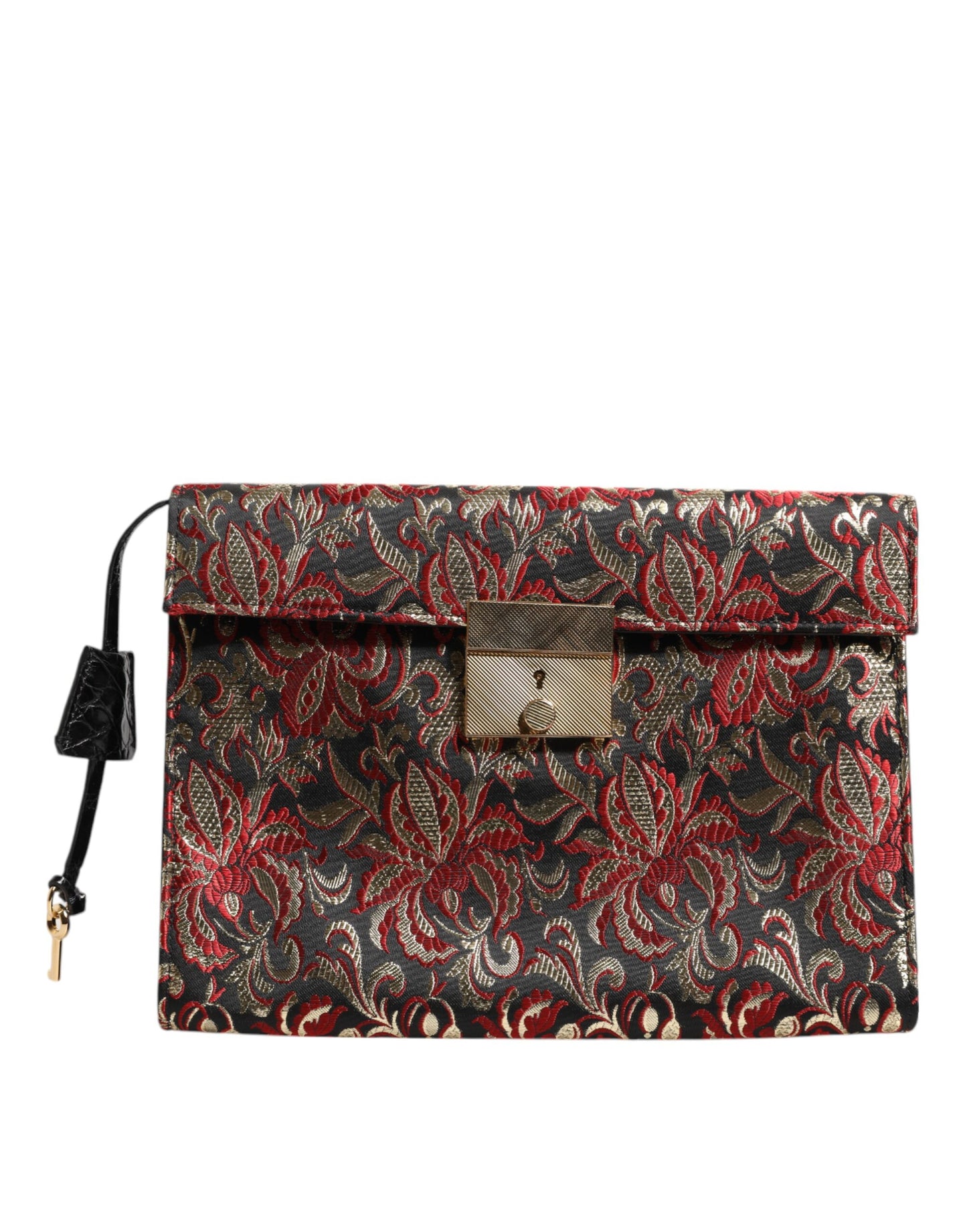 Dolce & Gabbana Multicolor Jacquard Floral Document Briefcase Bag Curated Luxury Accessories by Orvyn