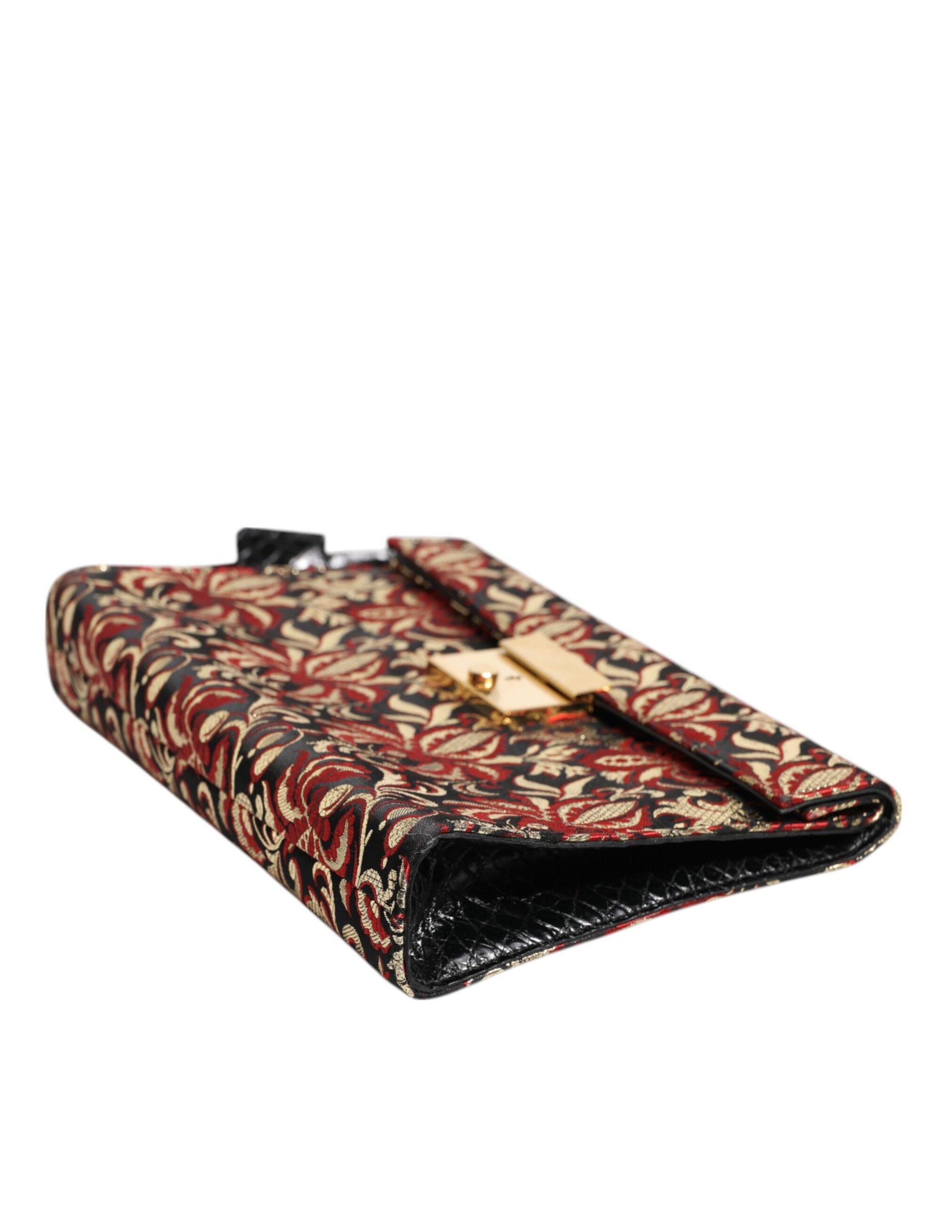 Dolce & Gabbana Multicolor Jacquard Floral Document Briefcase Bag Curated Luxury Accessories by Orvyn