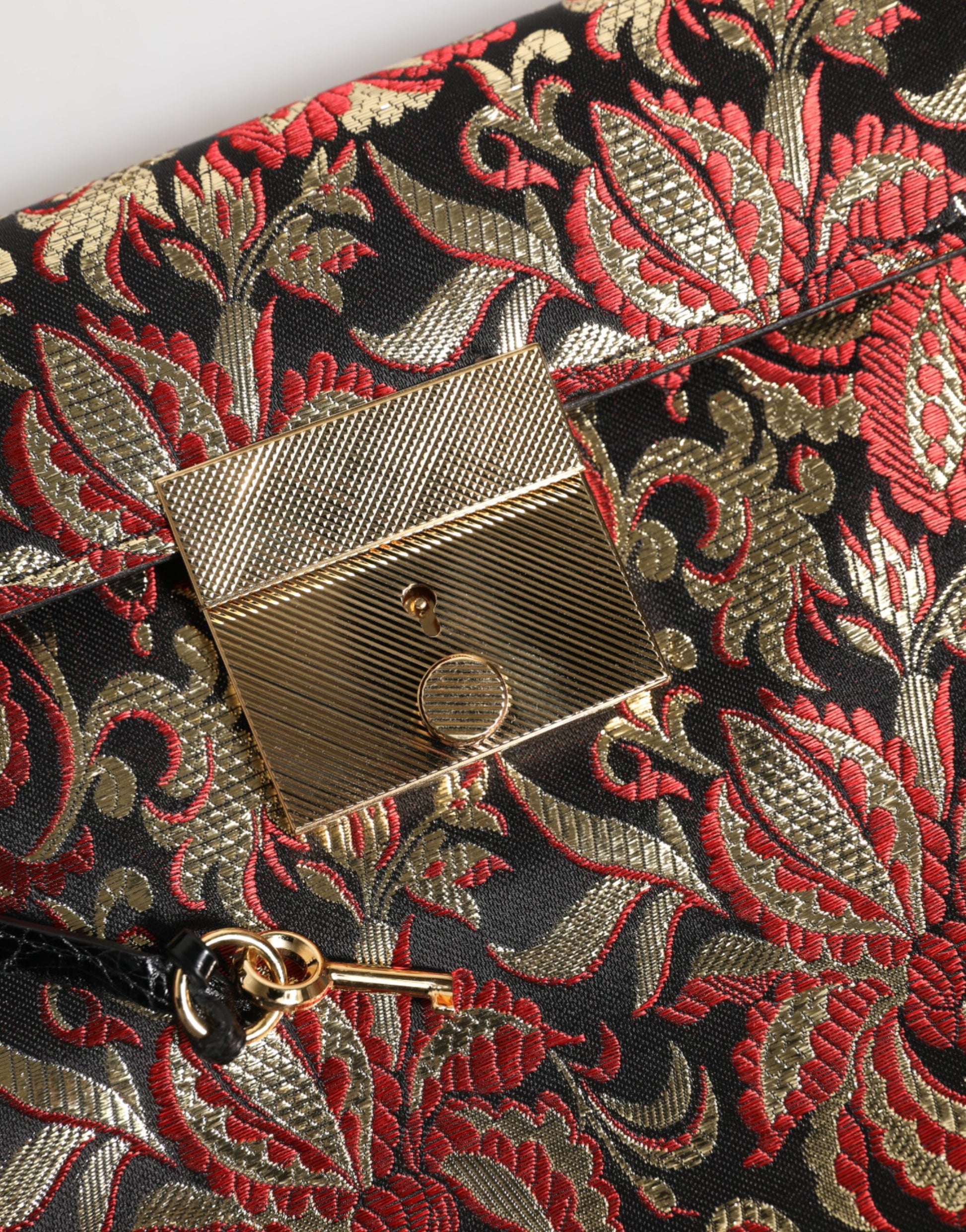 Dolce & Gabbana Multicolor Jacquard Floral Document Briefcase Bag Curated Luxury Accessories by Orvyn