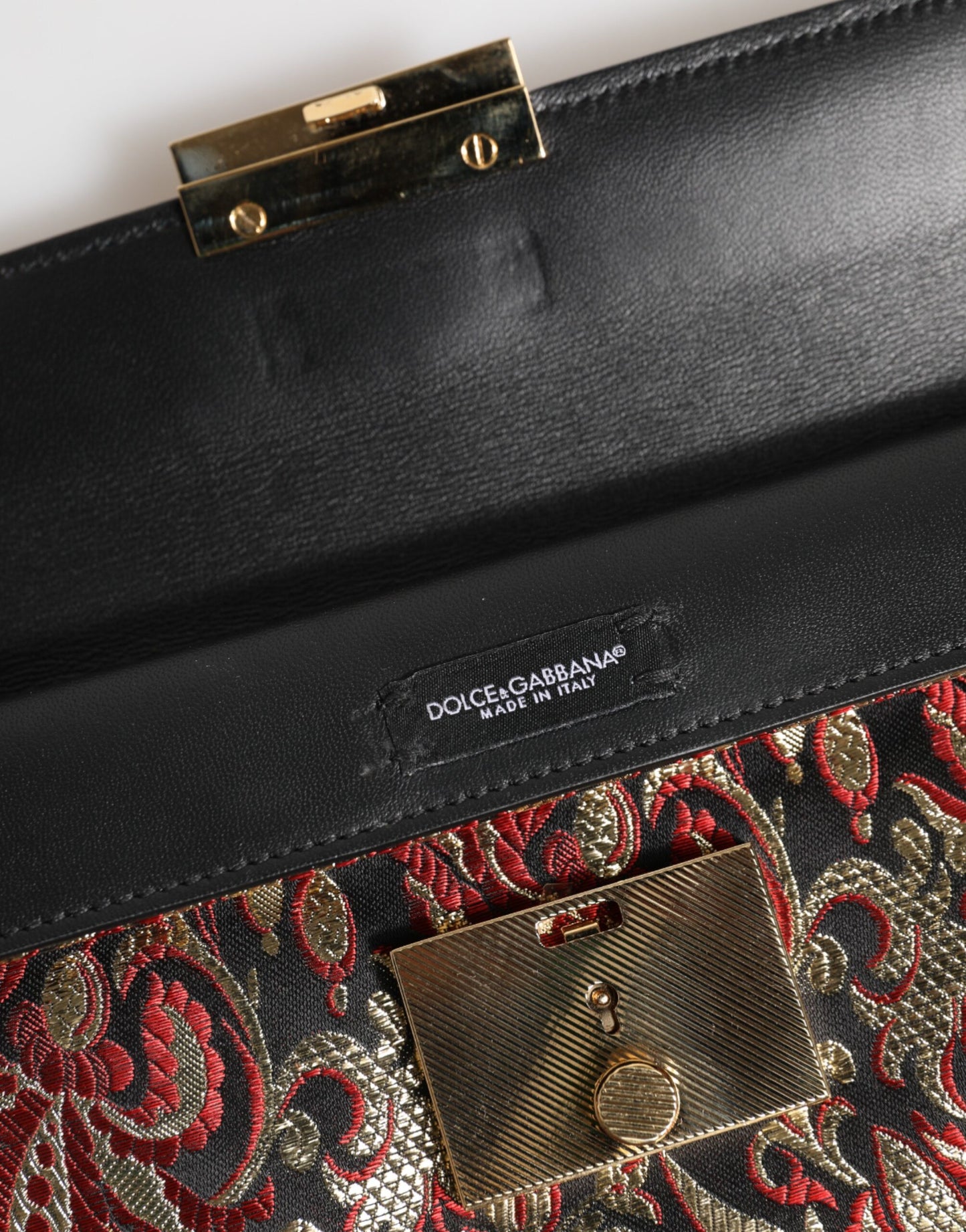 Dolce & Gabbana Multicolor Jacquard Floral Document Briefcase Bag Curated Luxury Accessories by Orvyn