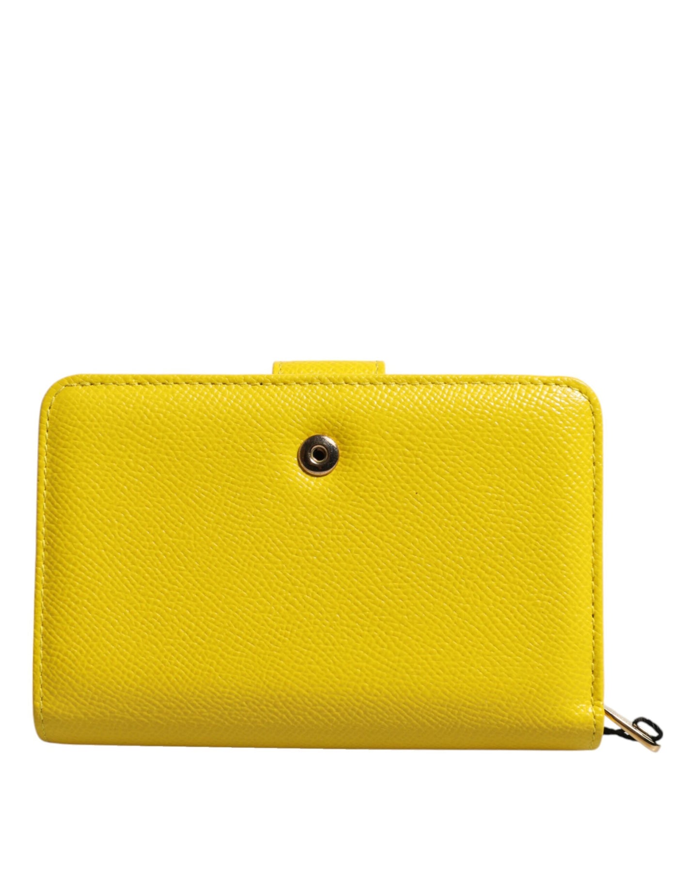 Dolce & Gabbana Yellow Leather Bifold Continental Clutch Wallet Curated Luxury Accessories by Orvyn