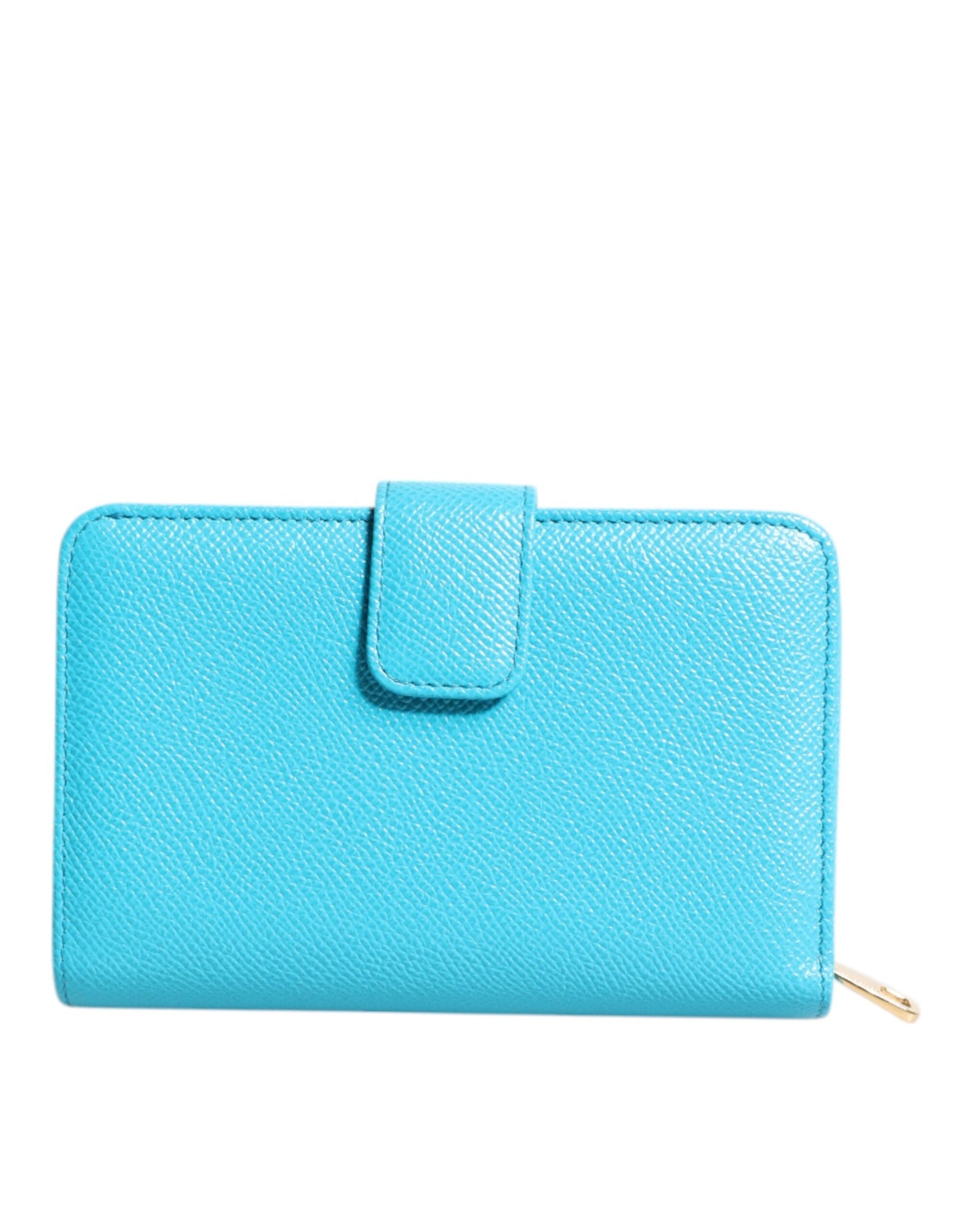 Dolce & Gabbana Light Blue Leather Bifold Continental Clutch Wallet Curated Luxury Accessories by Orvyn