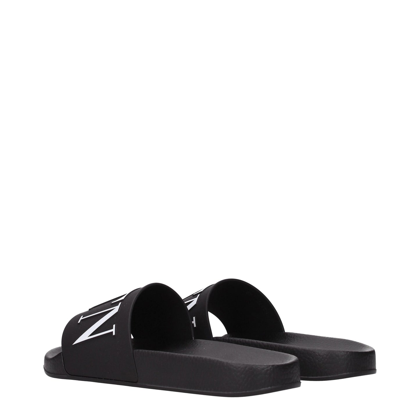 Valentino Garavani Black Cotton Slippers schwarz