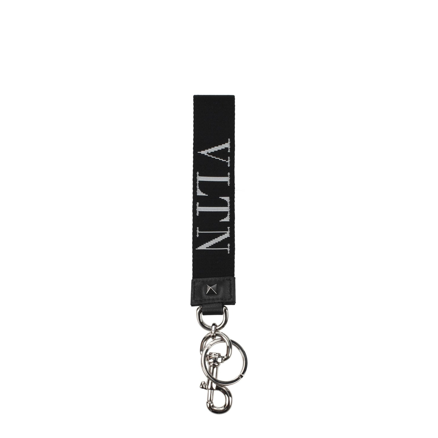 Valentino Garavani Black Fabric Keychain Curated Luxury Accessories by Orvyn
