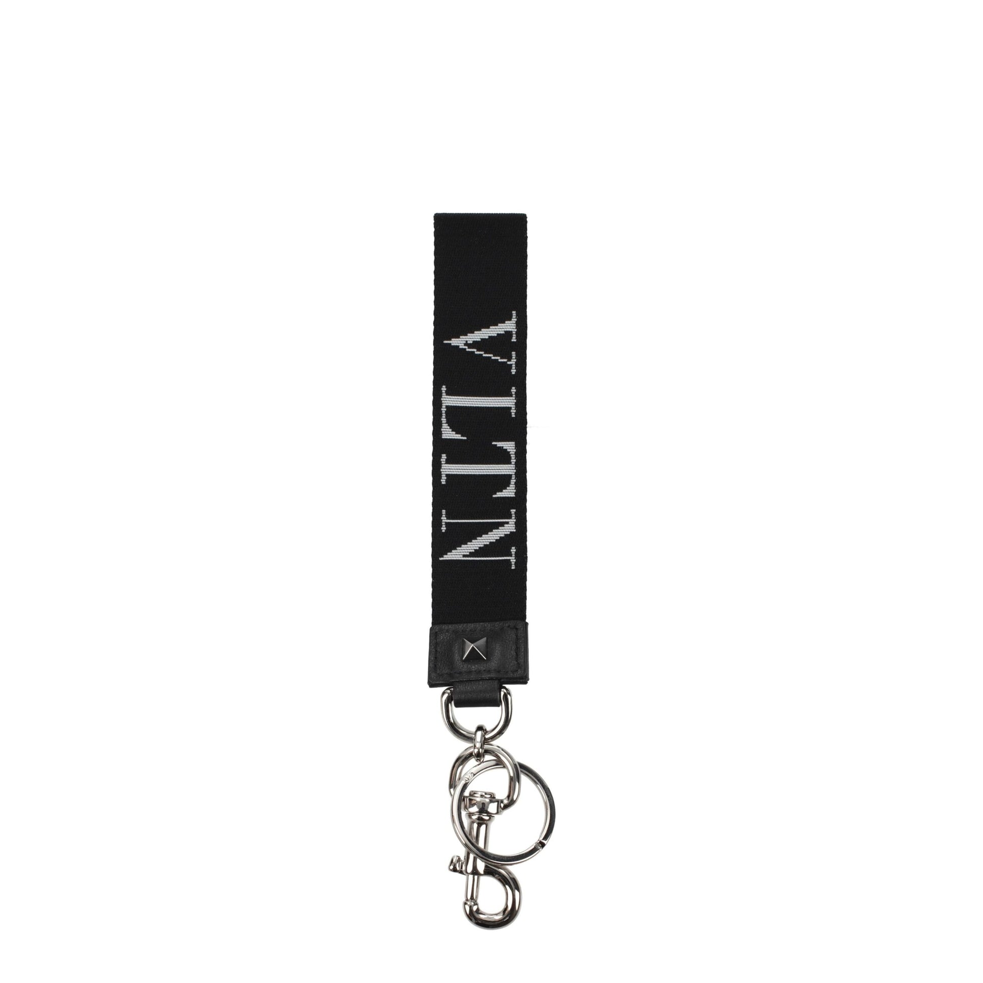 Valentino Garavani Black Fabric Keychain Curated Luxury Accessories by Orvyn