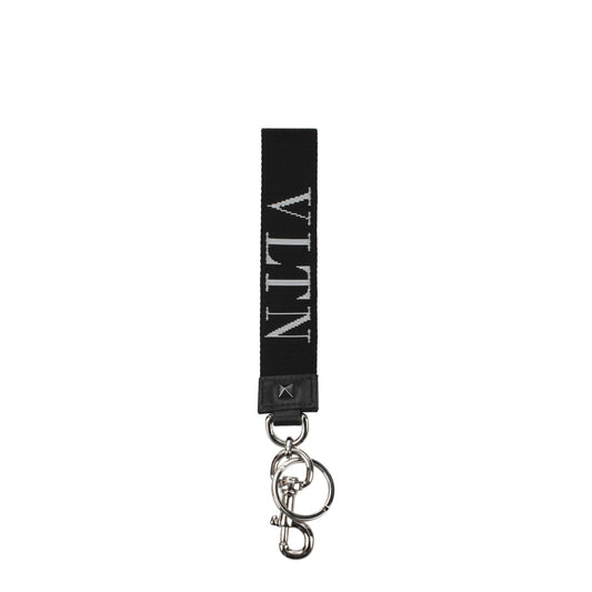 Valentino Garavani Black Fabric Keychain Curated Luxury Accessories by Orvyn