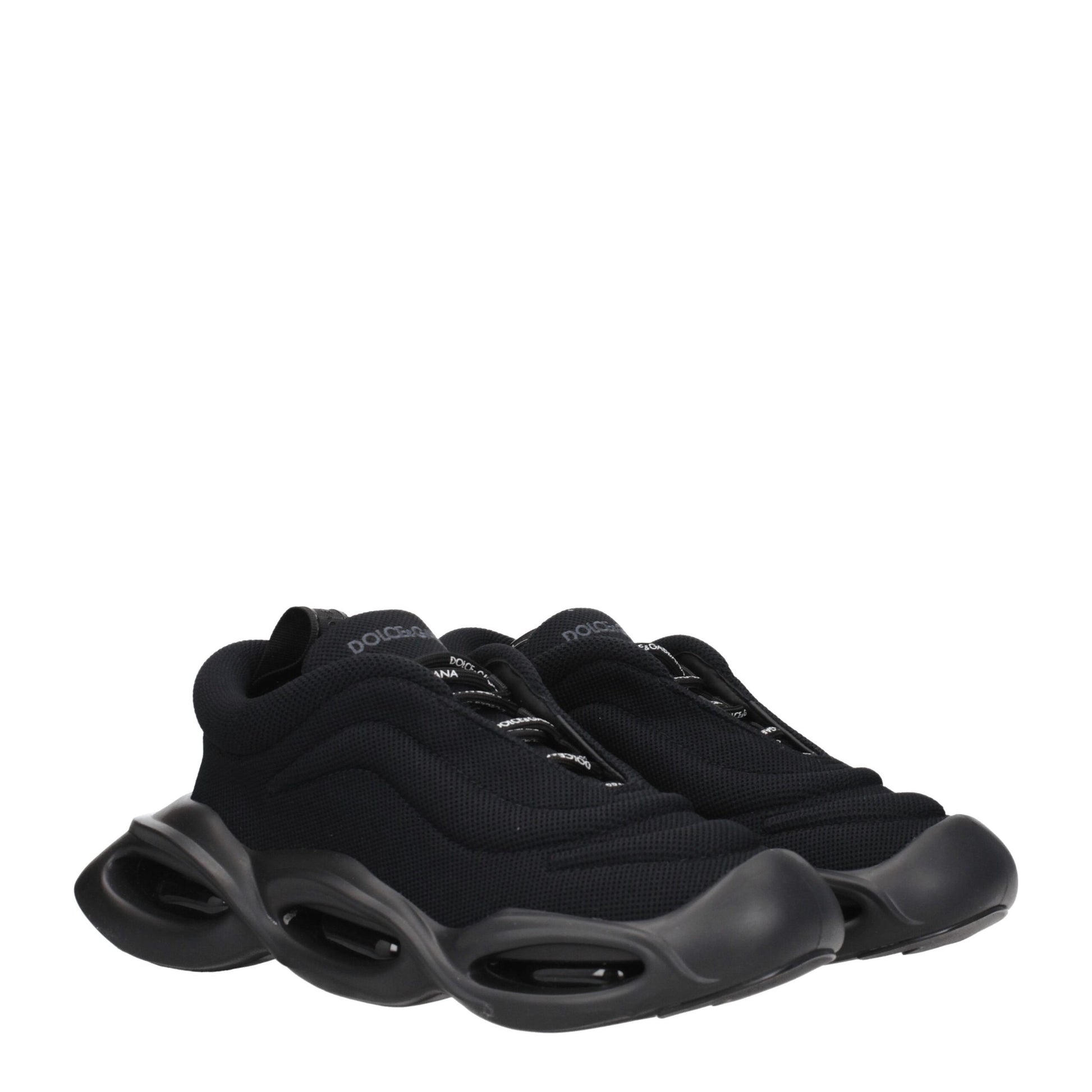 Dolce & Gabbana Black 'Lace Up' Sneakers schwarz