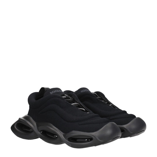 Dolce & Gabbana Black 'Lace Up' Sneakers schwarz