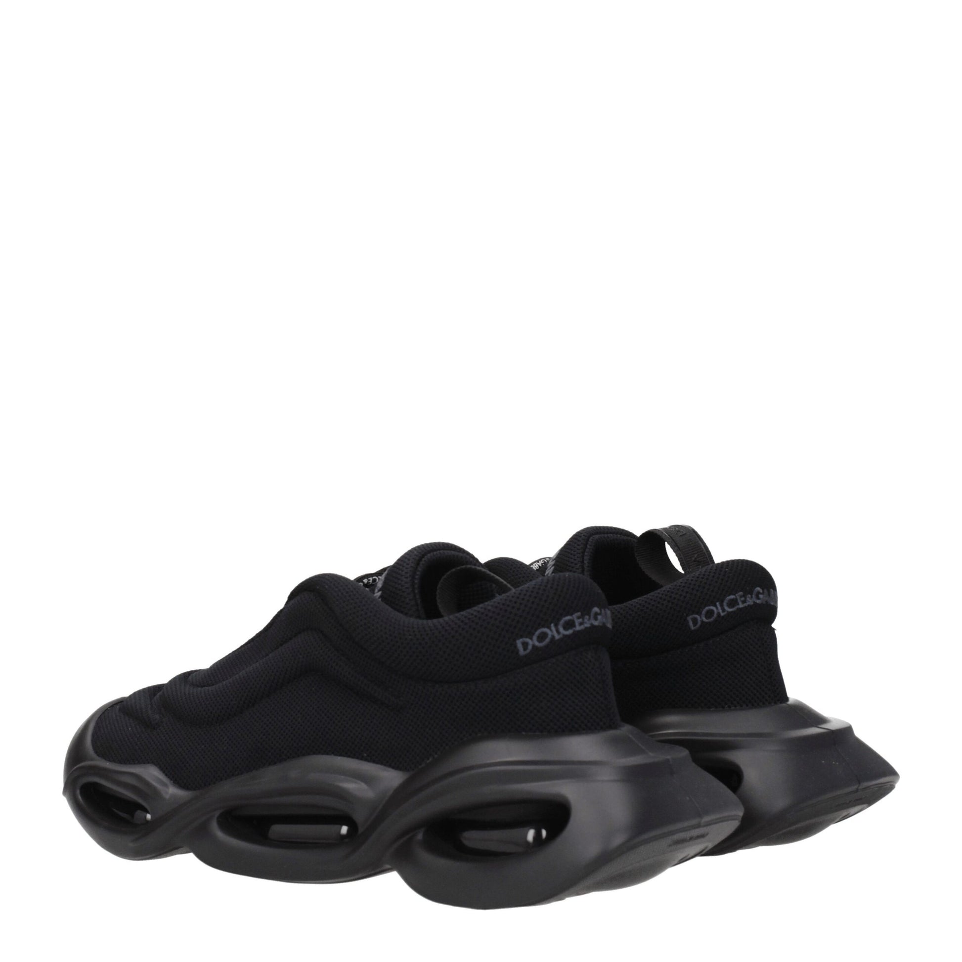 Dolce & Gabbana Black 'Lace Up' Sneakers schwarz