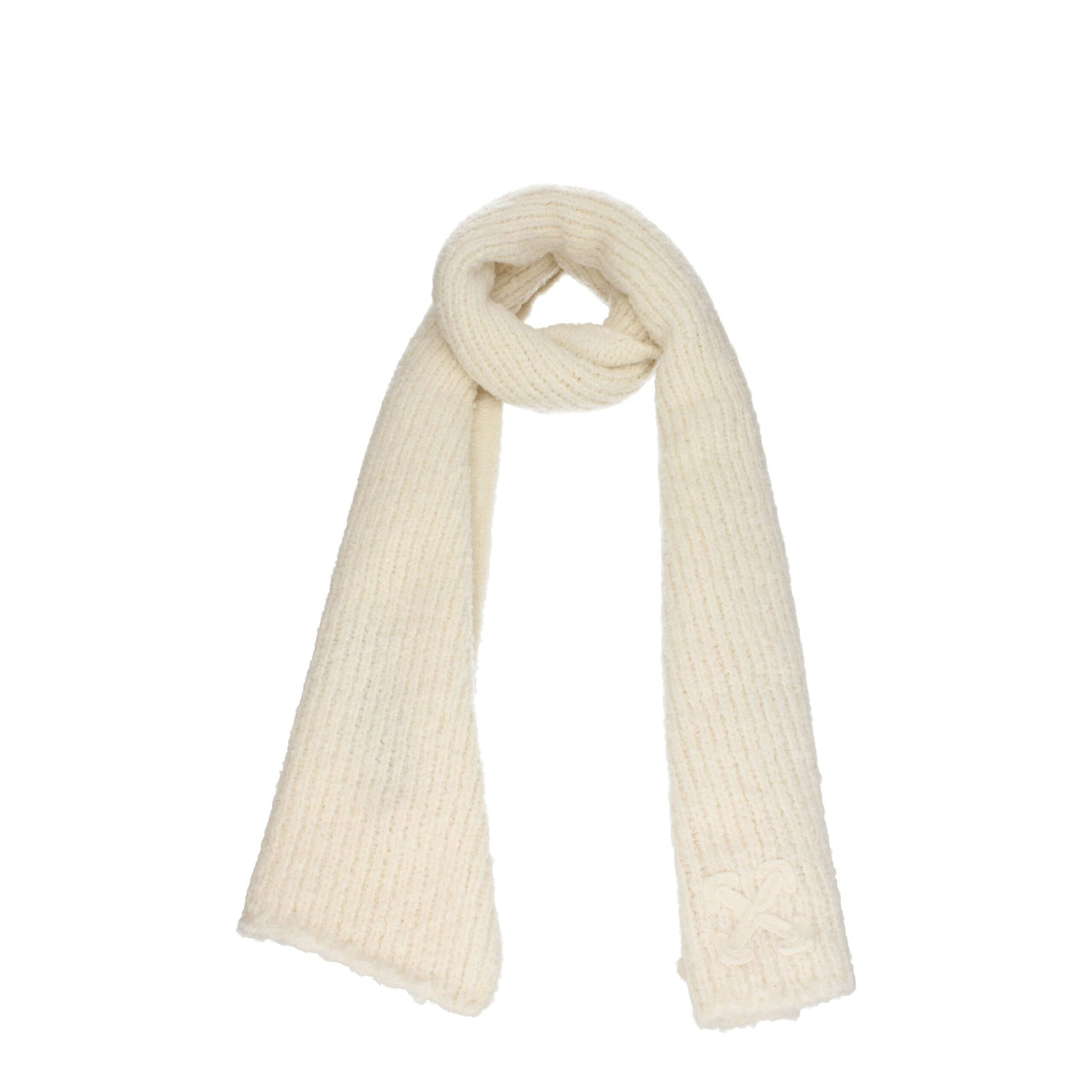 Off-White Beige Wool Scarf Curated Luxury Accessories by Orvyn