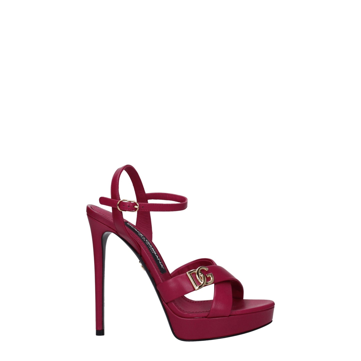 Dolce & Gabbana Pink Leather Platform Sandals Curated Luxury Accessories by Orvyn
