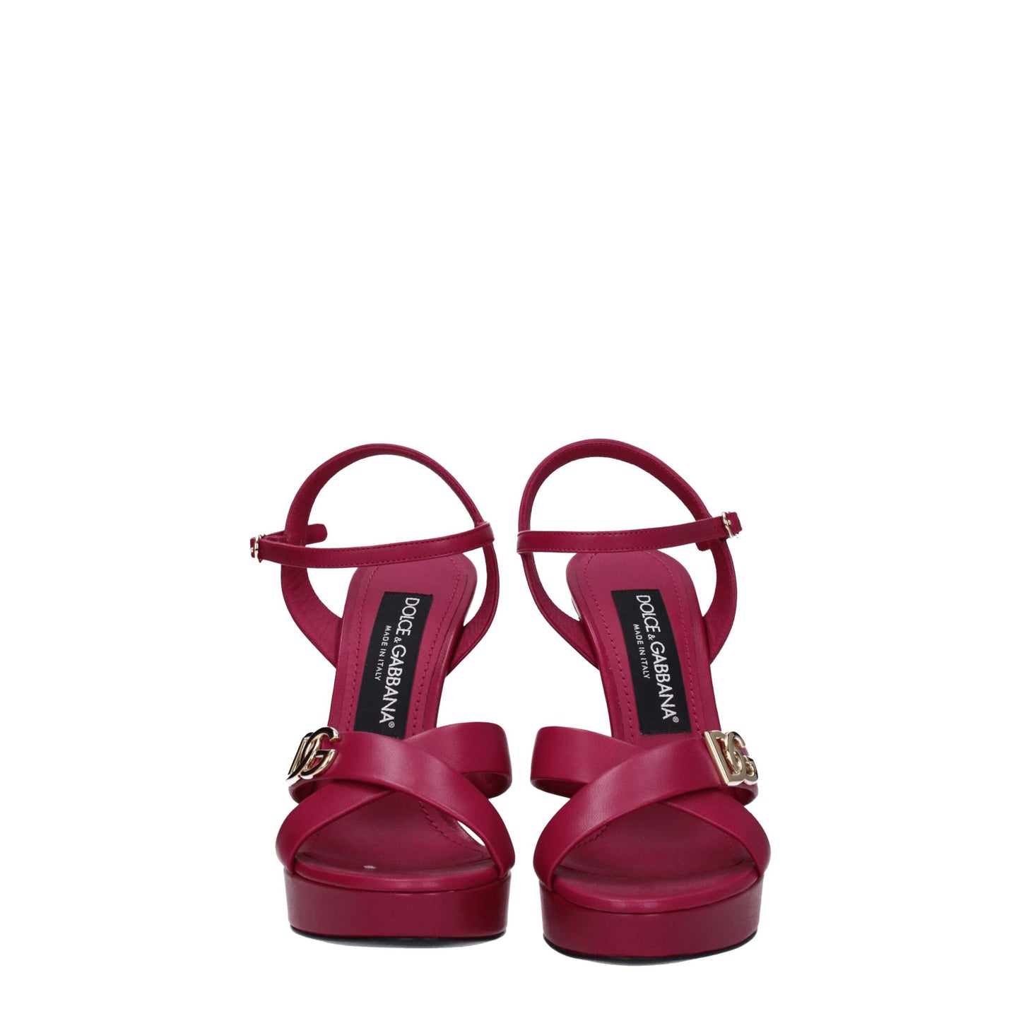 Dolce & Gabbana Pink Leather Platform Sandals Curated Luxury Accessories by Orvyn