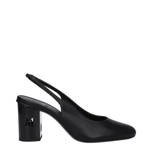 Max Mara Black Leather High Heel Pumps Curated Luxury Accessories by Orvyn
