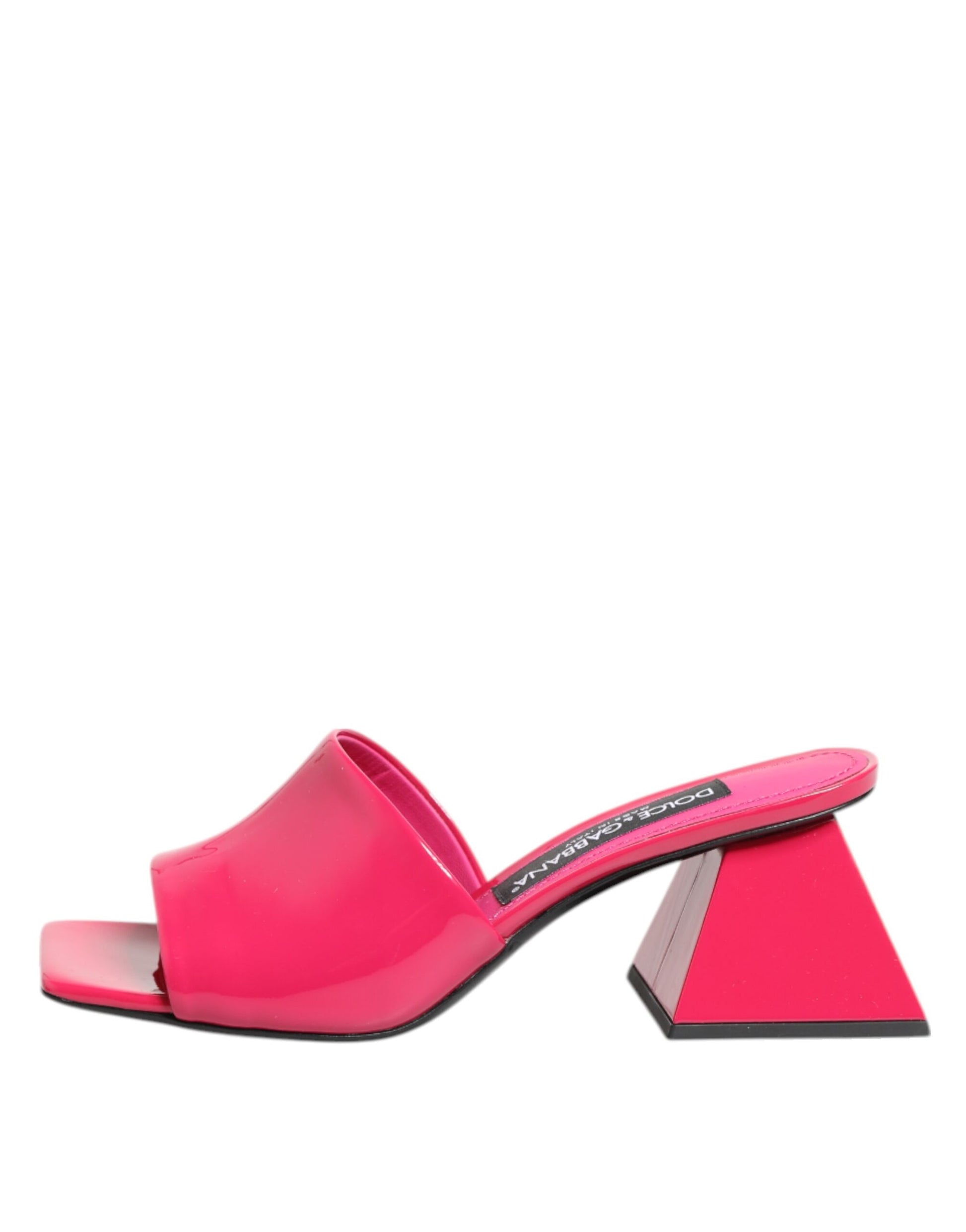 Dolce & Gabbana Pink Open Toe Block Heel Mules Sandals Shoes Curated Luxury Accessories by Orvyn