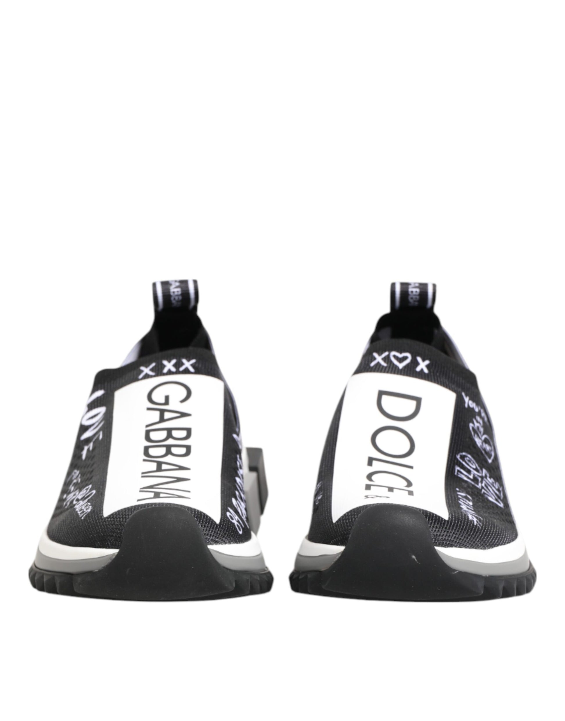 Dolce & Gabbana Black White Sorrento Low Top Sneakers Shoes Curated Luxury Accessories by Orvyn