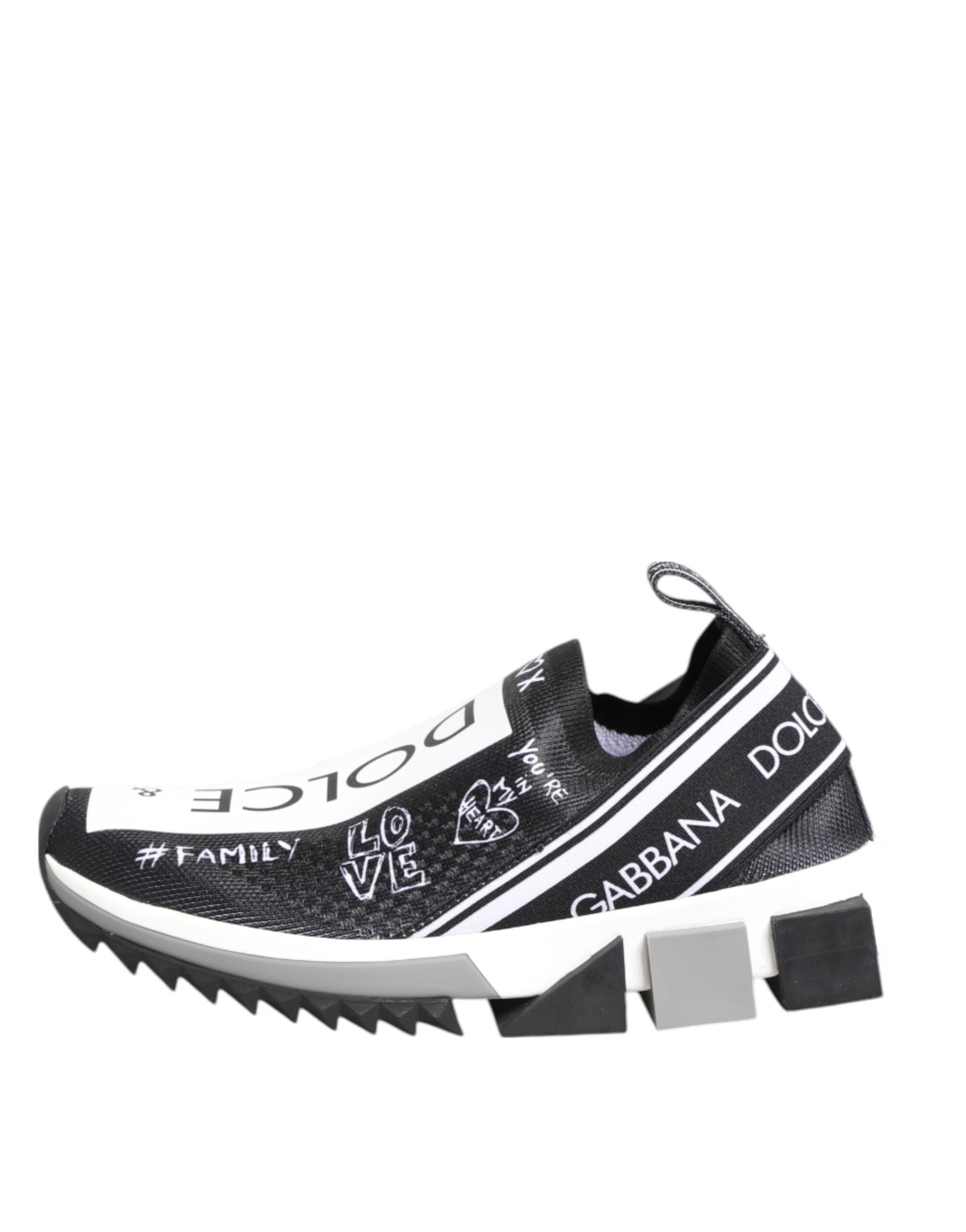 Dolce & Gabbana Black White Sorrento Low Top Sneakers Shoes Curated Luxury Accessories by Orvyn