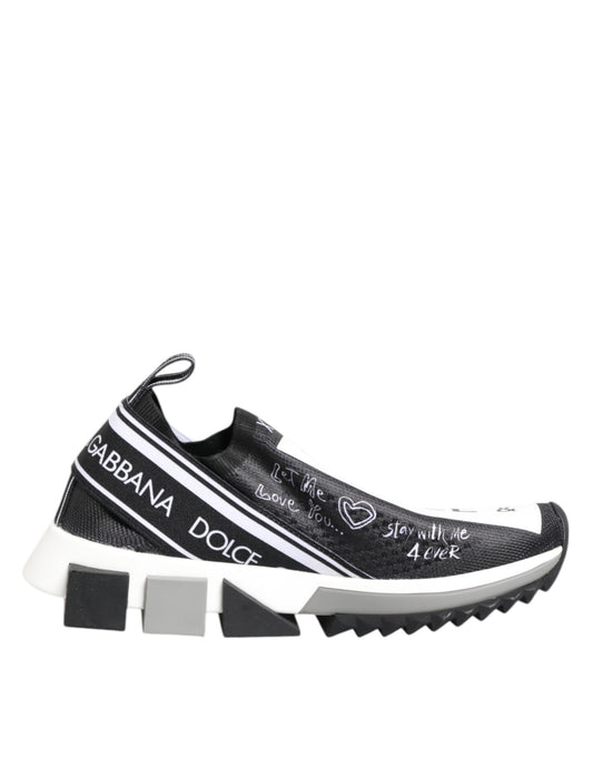 Dolce & Gabbana Black White Sorrento Low Top Sneakers Shoes Curated Luxury Accessories by Orvyn
