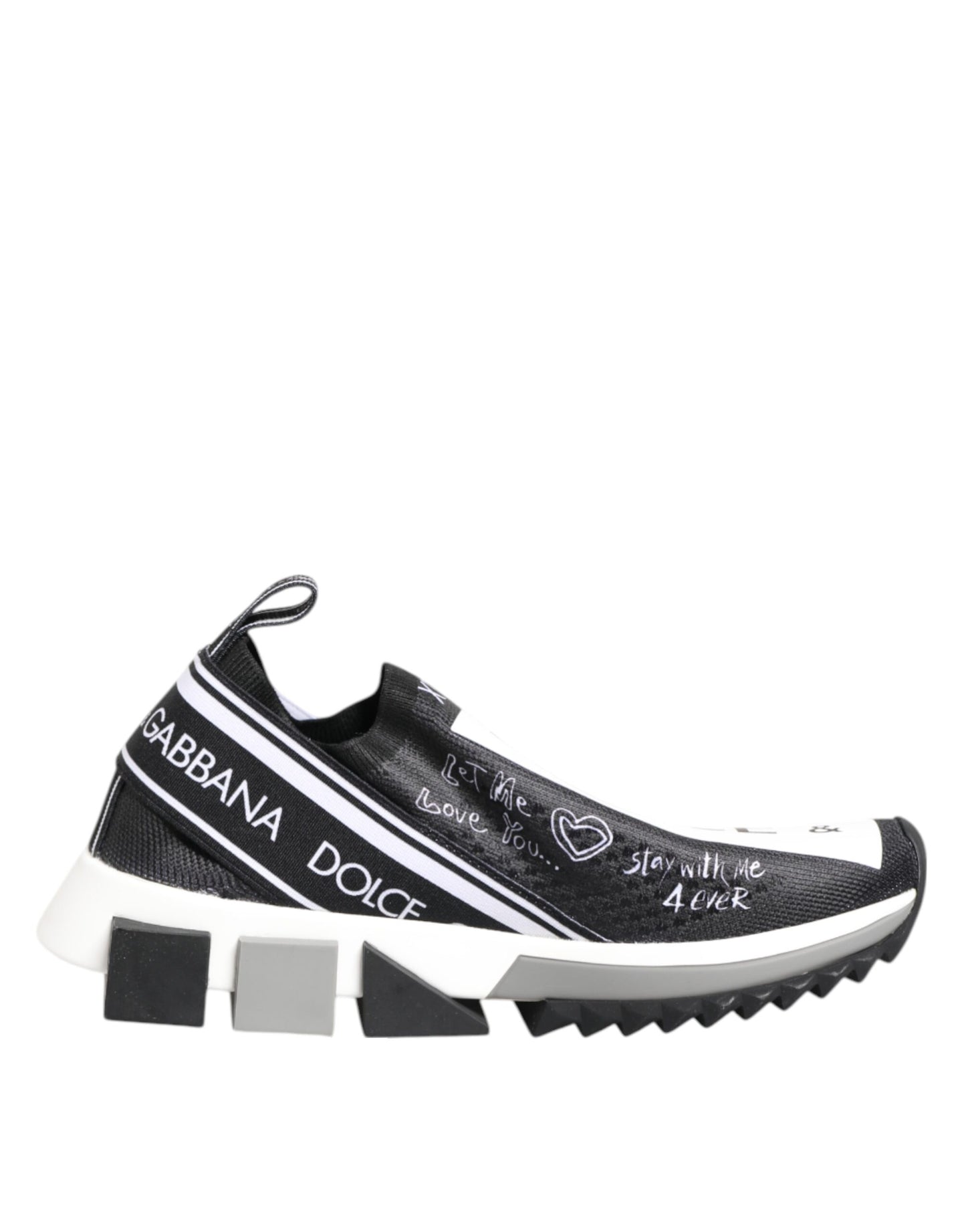 Dolce & Gabbana Black White Sorrento Low Top Sneakers Shoes Curated Luxury Accessories by Orvyn