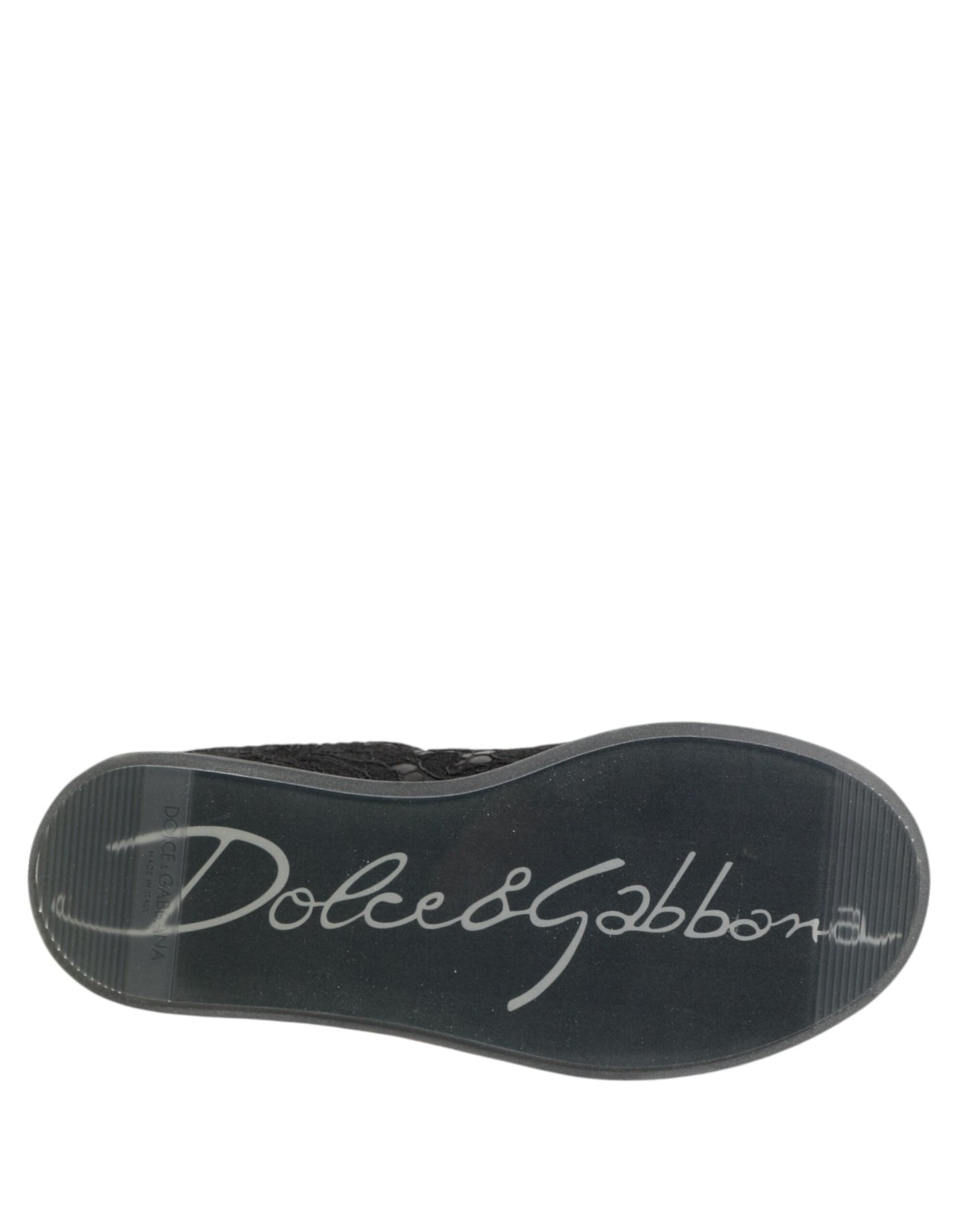 Dolce & Gabbana Black Floral Lace Low Top Sneakers Shoes Curated Luxury Accessories by Orvyn