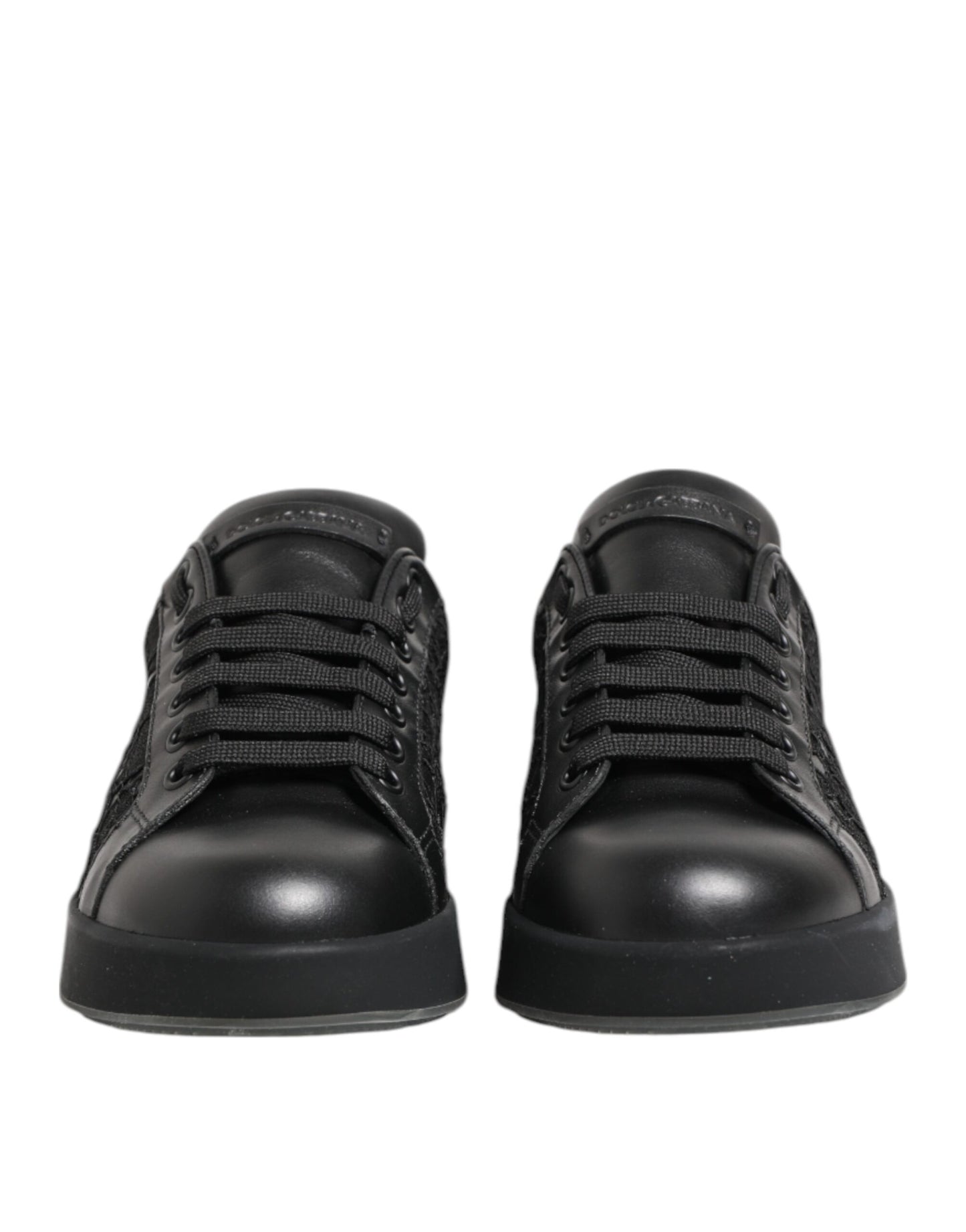 Dolce & Gabbana Black Floral Lace Low Top Sneakers Shoes Curated Luxury Accessories by Orvyn