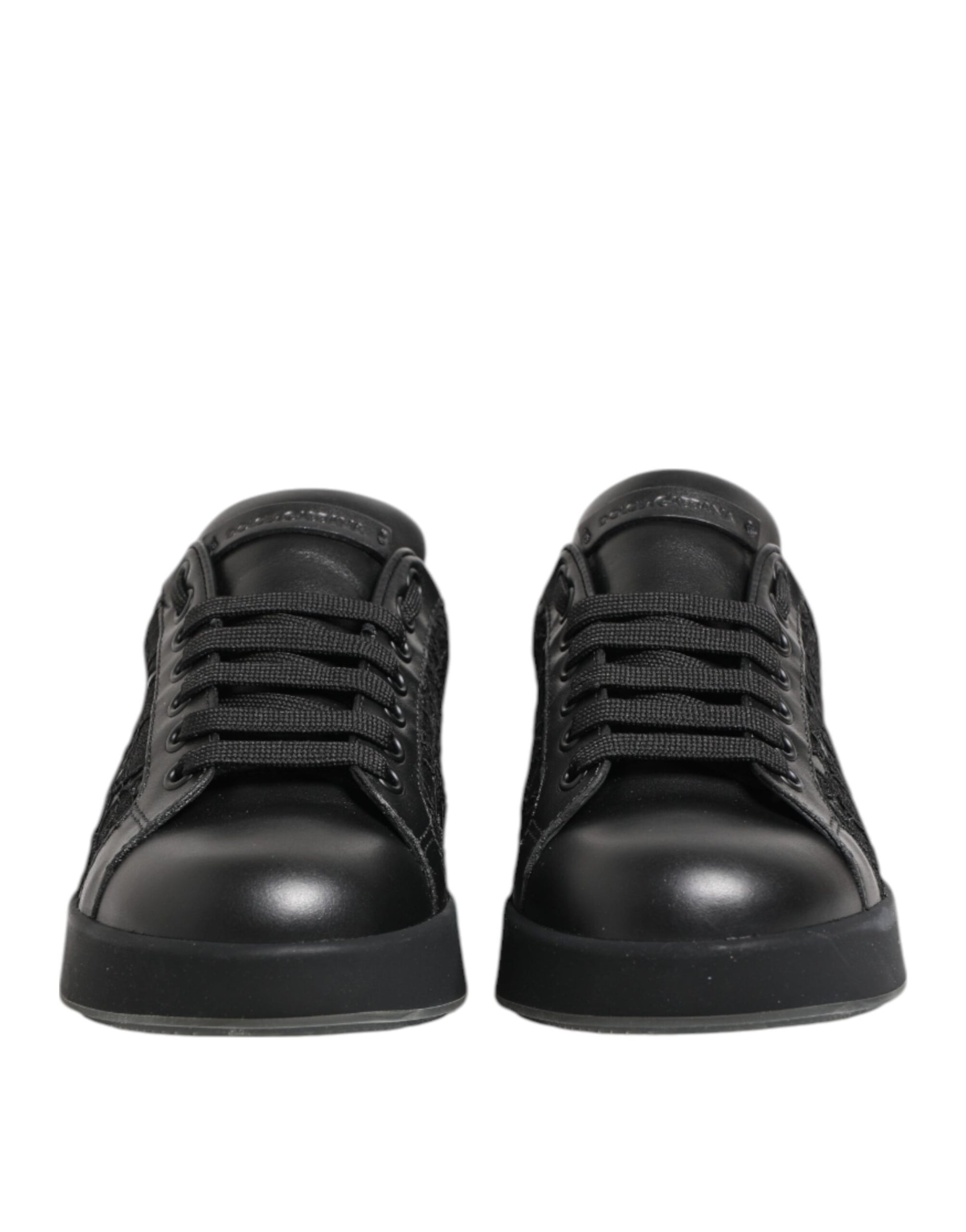 Dolce & Gabbana Black Floral Lace Low Top Sneakers Shoes Curated Luxury Accessories by Orvyn
