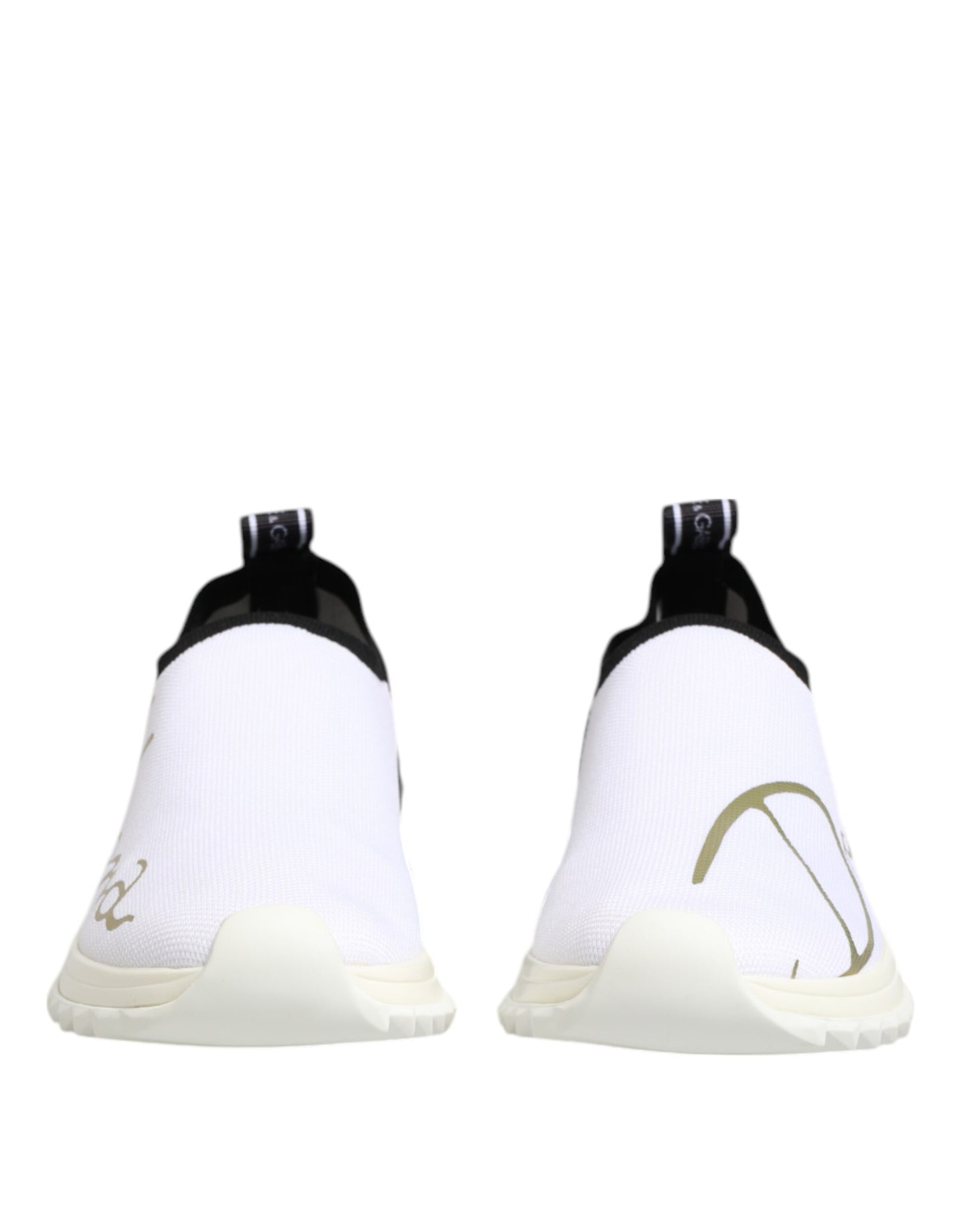 Dolce & Gabbana White Black Low Top Sorrento Sneakers Shoes Curated Luxury Accessories by Orvyn