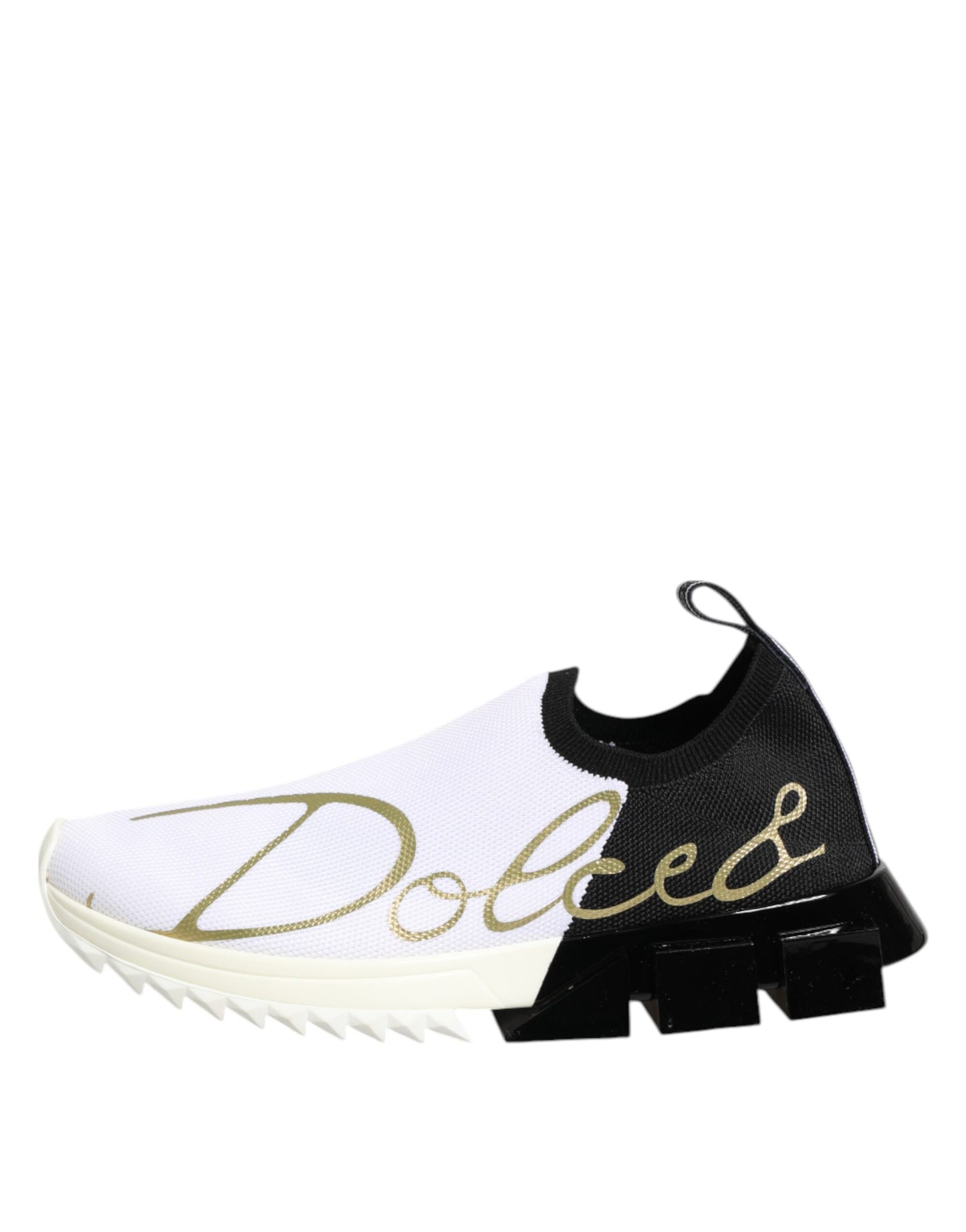 Dolce & Gabbana White Black Low Top Sorrento Sneakers Shoes Curated Luxury Accessories by Orvyn