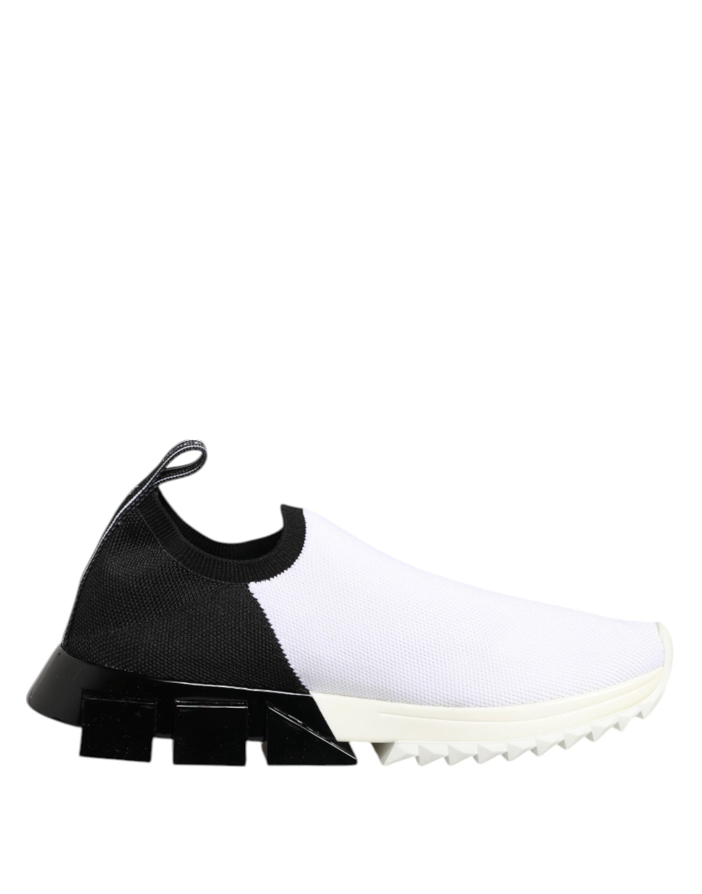 Dolce & Gabbana White Black Low Top Sorrento Sneakers Shoes Curated Luxury Accessories by Orvyn