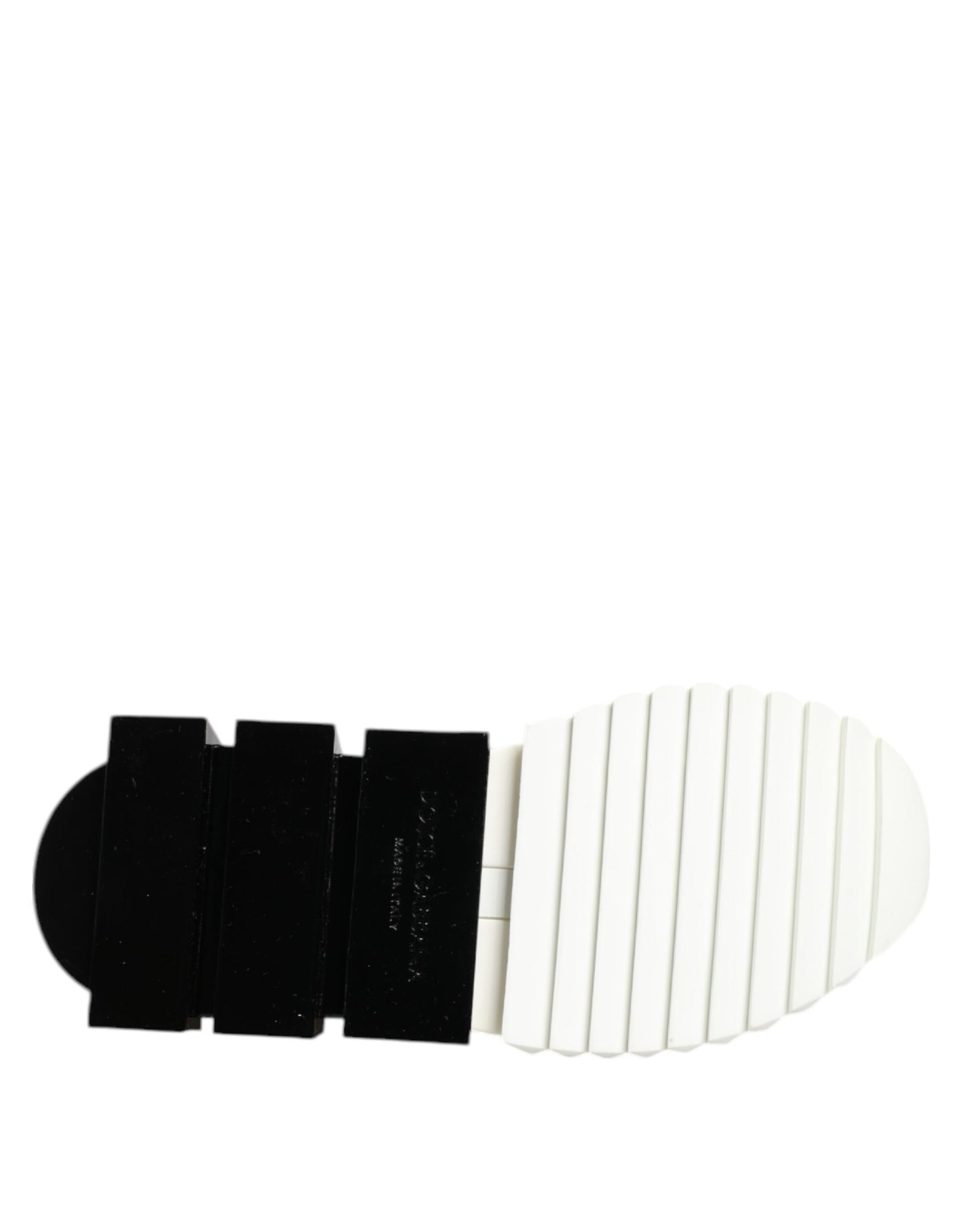 Dolce & Gabbana White Black Low Top Sorrento Sneakers Shoes Curated Luxury Accessories by Orvyn