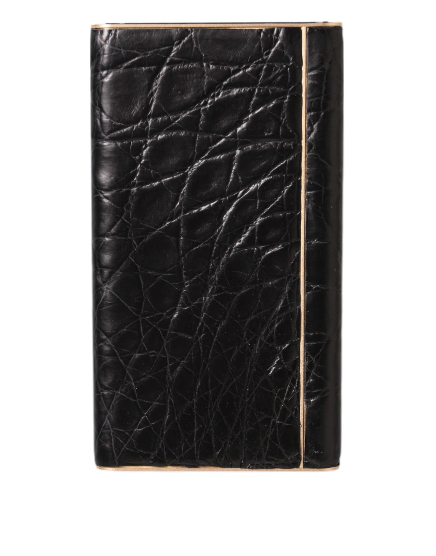 Dolce & Gabbana Black Leather Exotic Skin 3000mAh Power Bank Charger USB schwarz