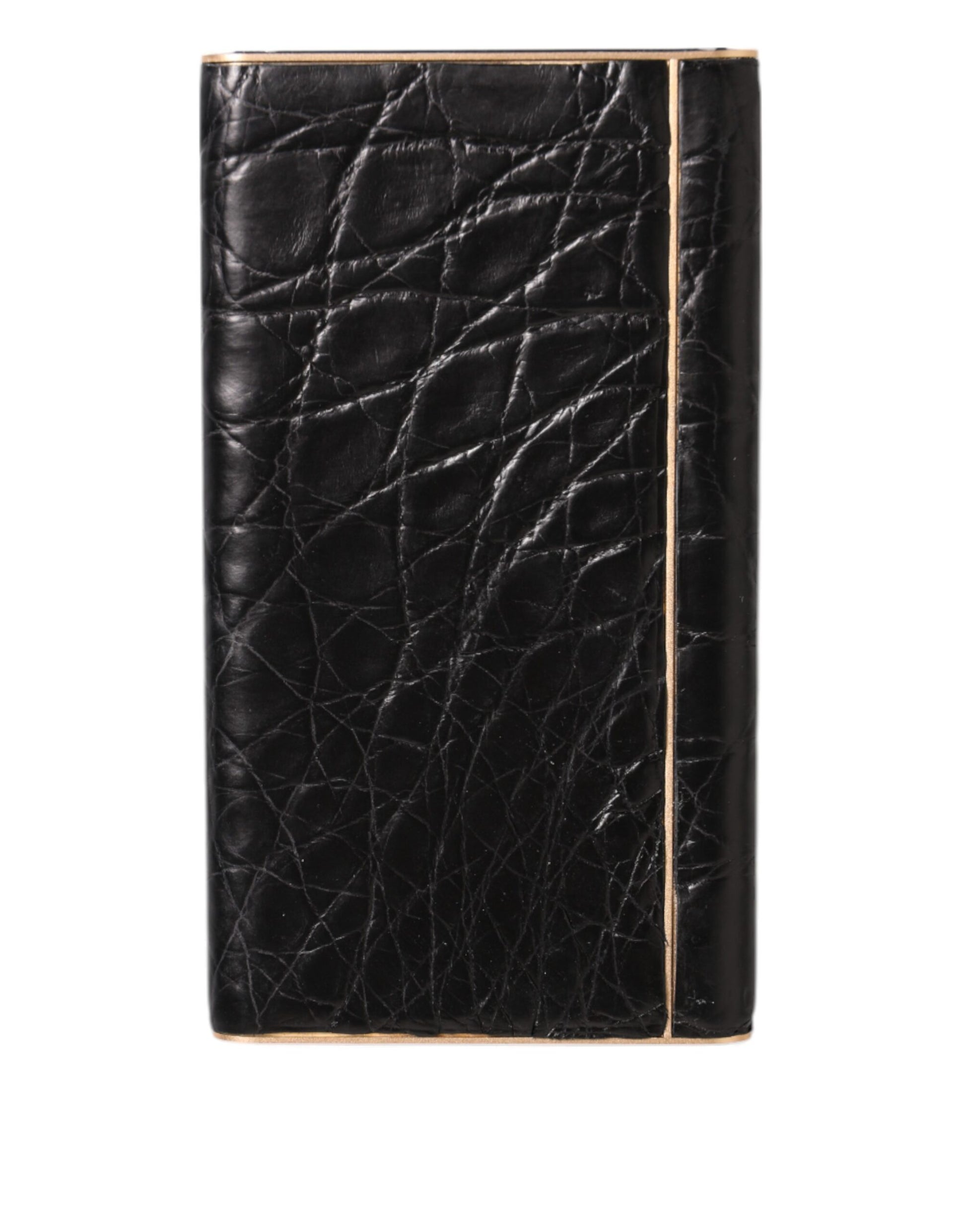 Dolce & Gabbana Black Leather Exotic Skin 3000mAh Power Bank Charger USB schwarz