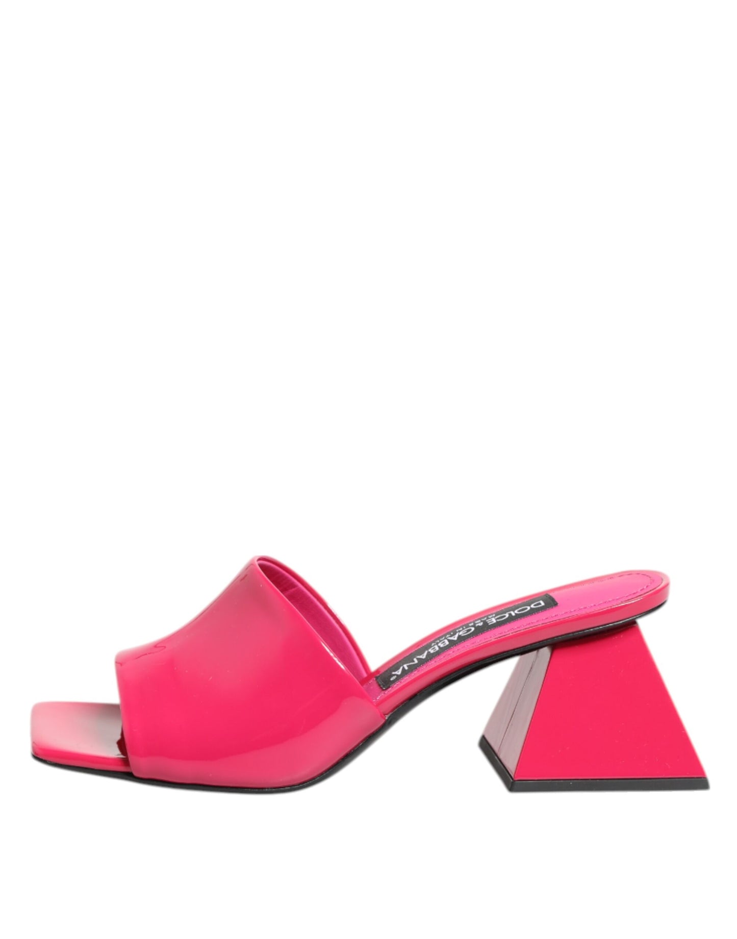 Dolce & Gabbana Pink Open Toe Block Heel Mules Sandals Shoes Curated Luxury Accessories by Orvyn