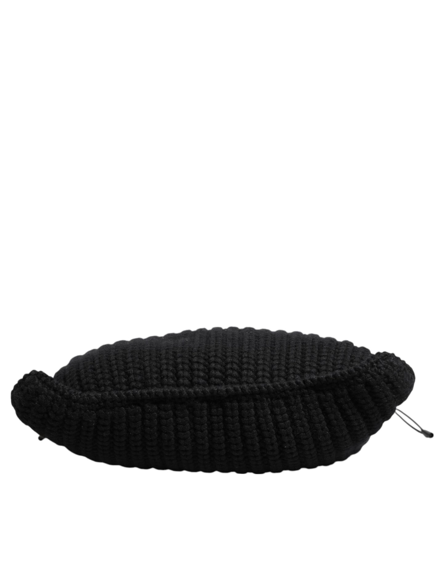Dolce & Gabbana Black Cashmere Knitted Leather Shoulder Women Borse Bag Curated Luxury Accessories by Orvyn