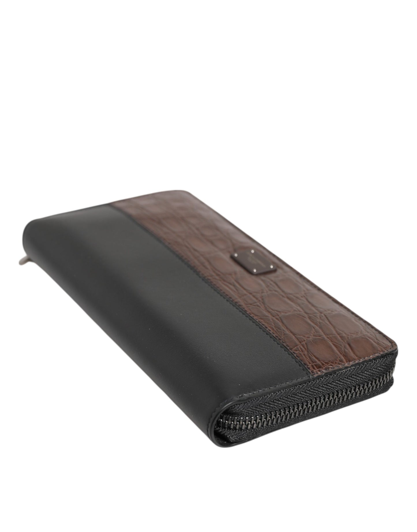 Dolce & Gabbana Black Brown Exotic Leather Men Continental Clutch Wallet Curated Luxury Accessories by Orvyn