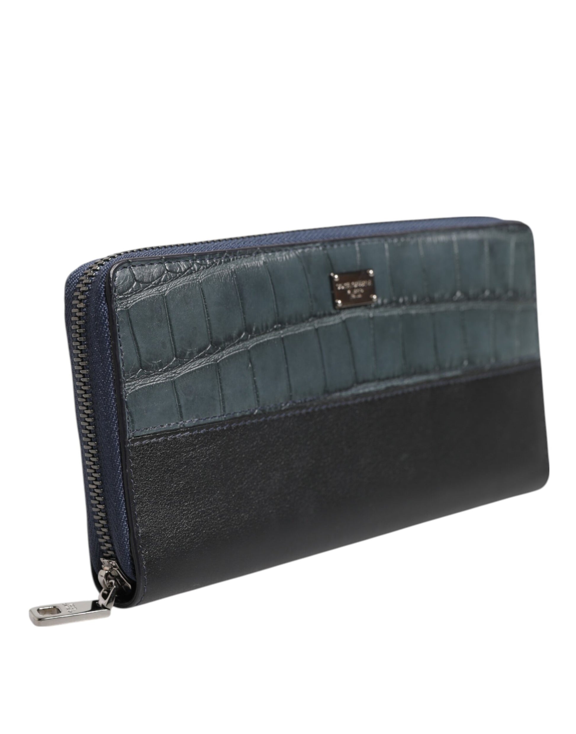 Dolce & Gabbana Black Blue Exotic Leather Men Continental Clutch Wallet Curated Luxury Accessories by Orvyn