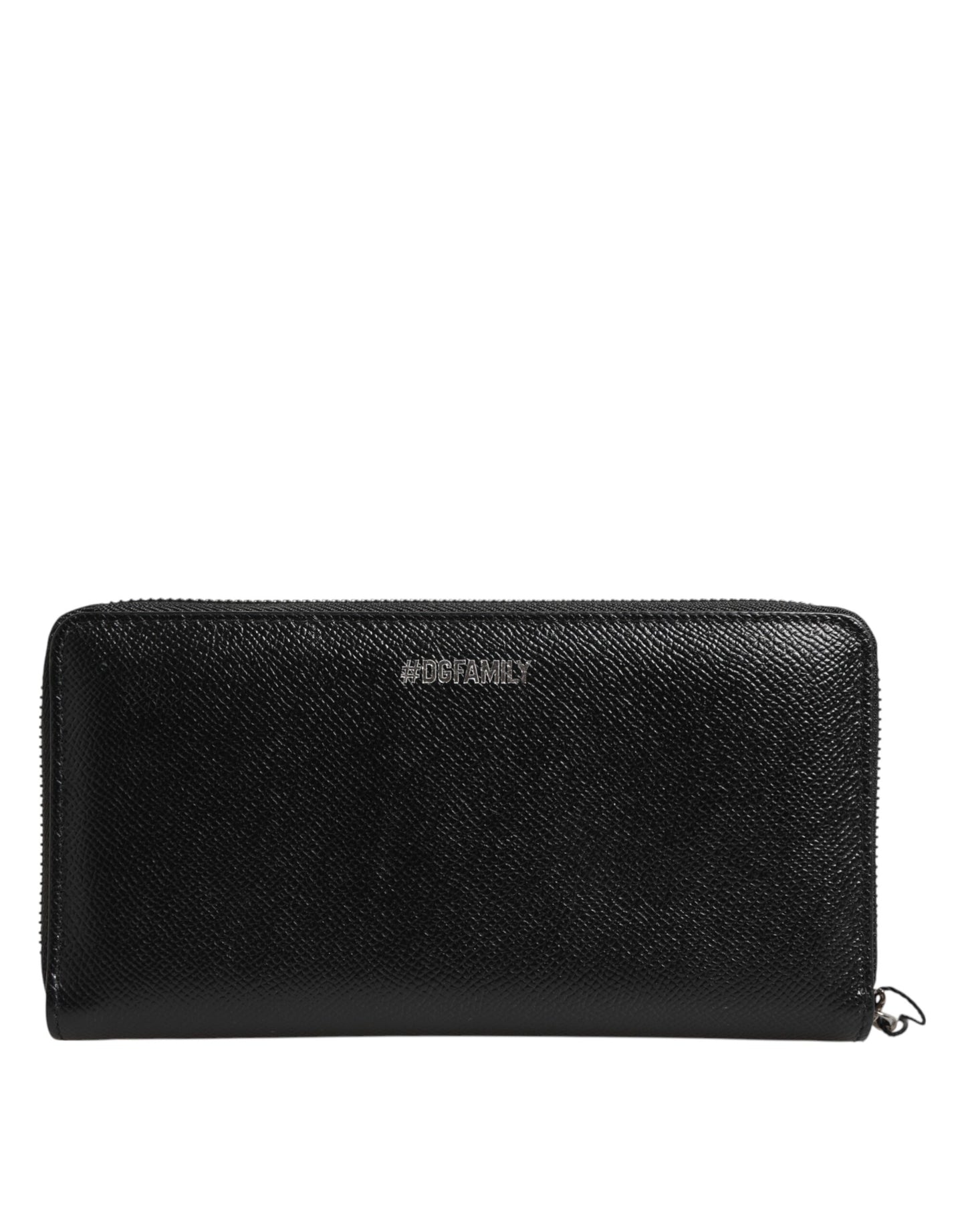 Dolce & Gabbana Black Leather #DGFAMILY Zipper Continental Mens Wallet Curated Luxury Accessories by Orvyn