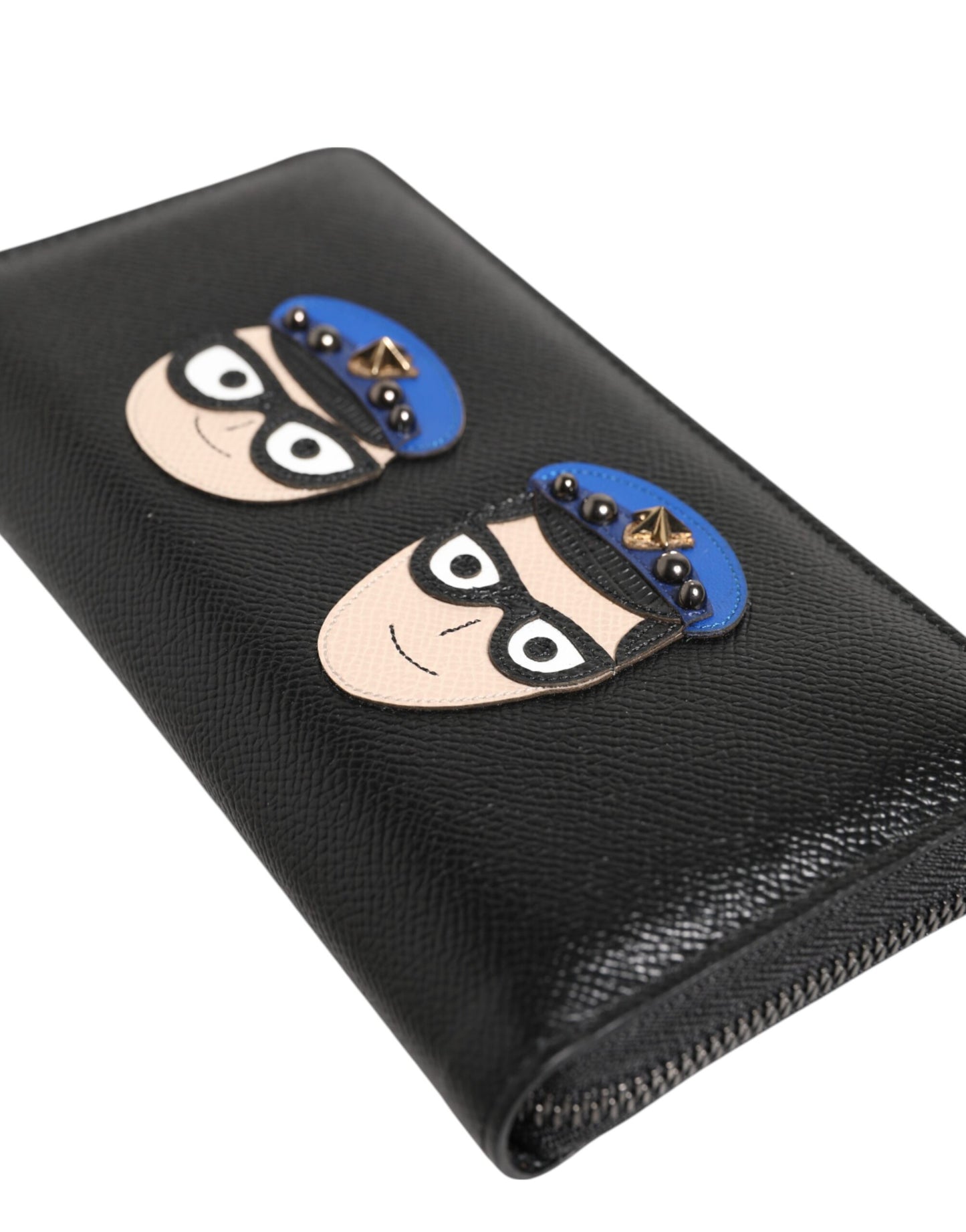 Dolce & Gabbana Black Leather #DGFAMILY Zipper Continental Mens Wallet Curated Luxury Accessories by Orvyn