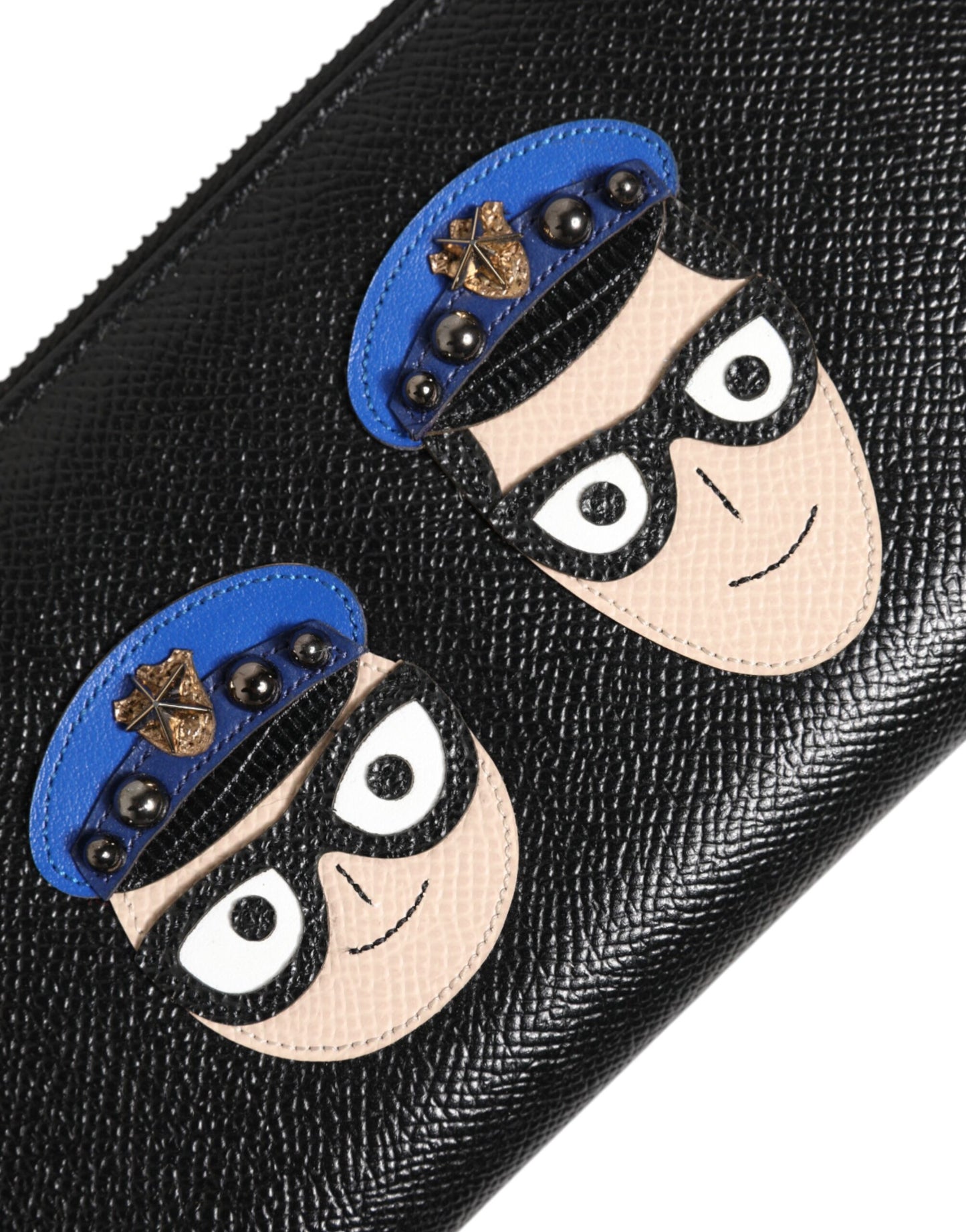 Dolce & Gabbana Black Leather #DGFAMILY Zipper Continental Mens Wallet Curated Luxury Accessories by Orvyn