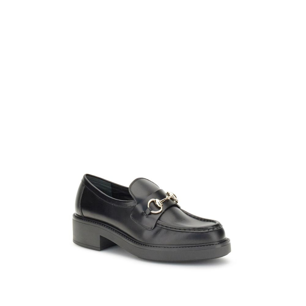 Gucci Black Calf Leather Bos Taurus Slip-On Loafers Curated Luxury Accessories by Orvyn