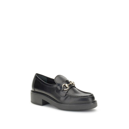 Gucci Black Calf Leather Bos Taurus Slip-On Loafers Curated Luxury Accessories by Orvyn
