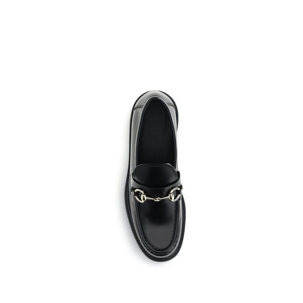 Gucci Black Calf Leather Bos Taurus Slip-On Loafers Curated Luxury Accessories by Orvyn