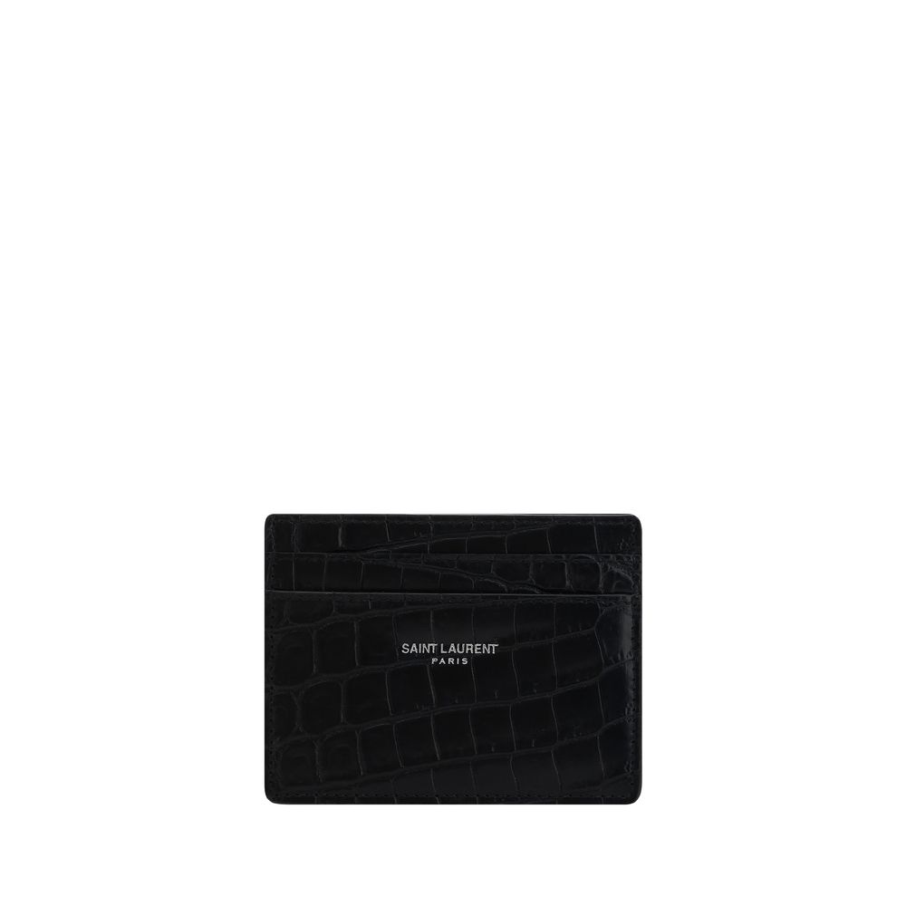 Saint Laurent Black Calf Leather Bos Taurus Wallet Curated Luxury Accessories by Orvyn