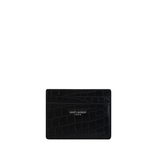 Saint Laurent Black Calf Leather Bos Taurus Wallet Curated Luxury Accessories by Orvyn