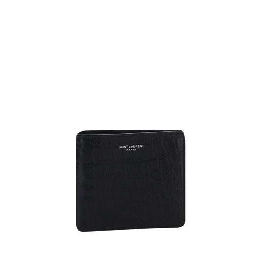 Saint Laurent Black Calf Leather Bos Taurus Wallet Curated Luxury Accessories by Orvyn