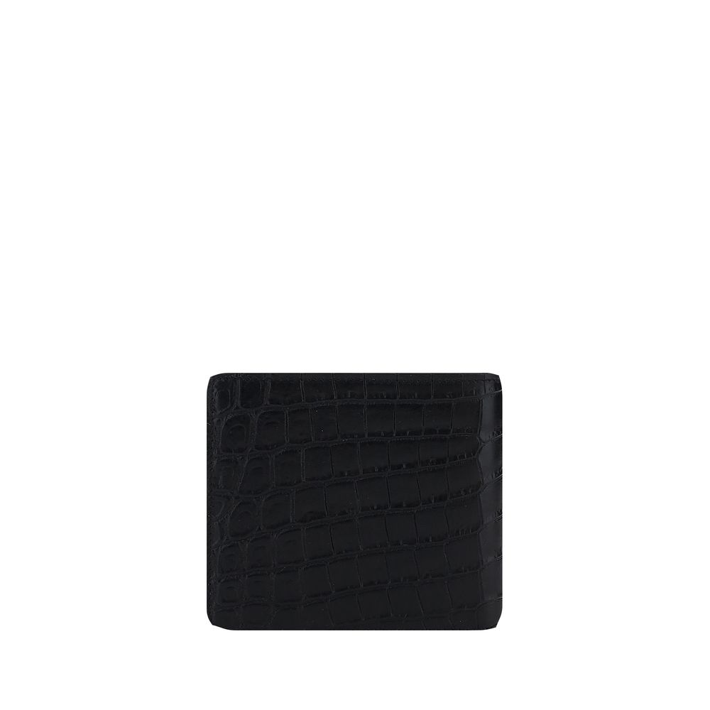 Saint Laurent Black Calf Leather Bos Taurus Wallet Curated Luxury Accessories by Orvyn