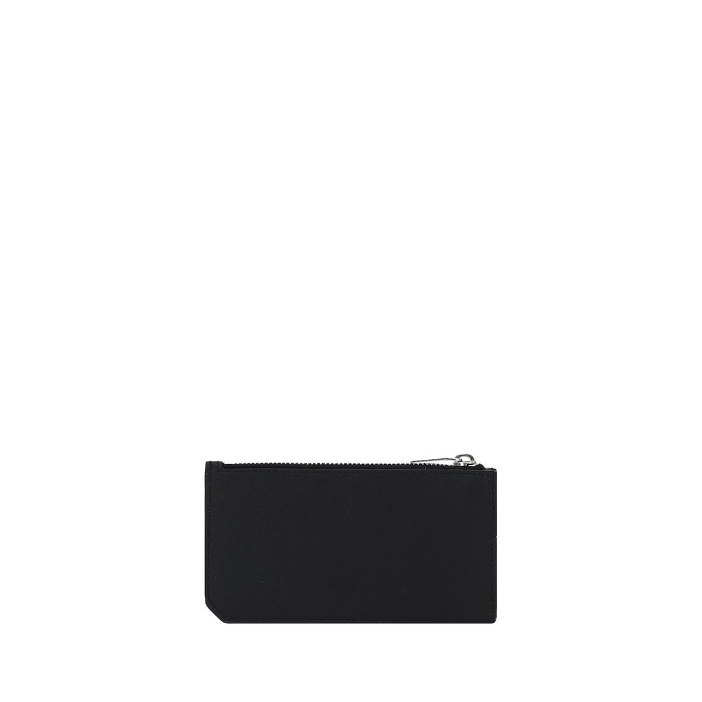 Saint Laurent Black Calf Leather Bos Taurus Wallet Curated Luxury Accessories by Orvyn