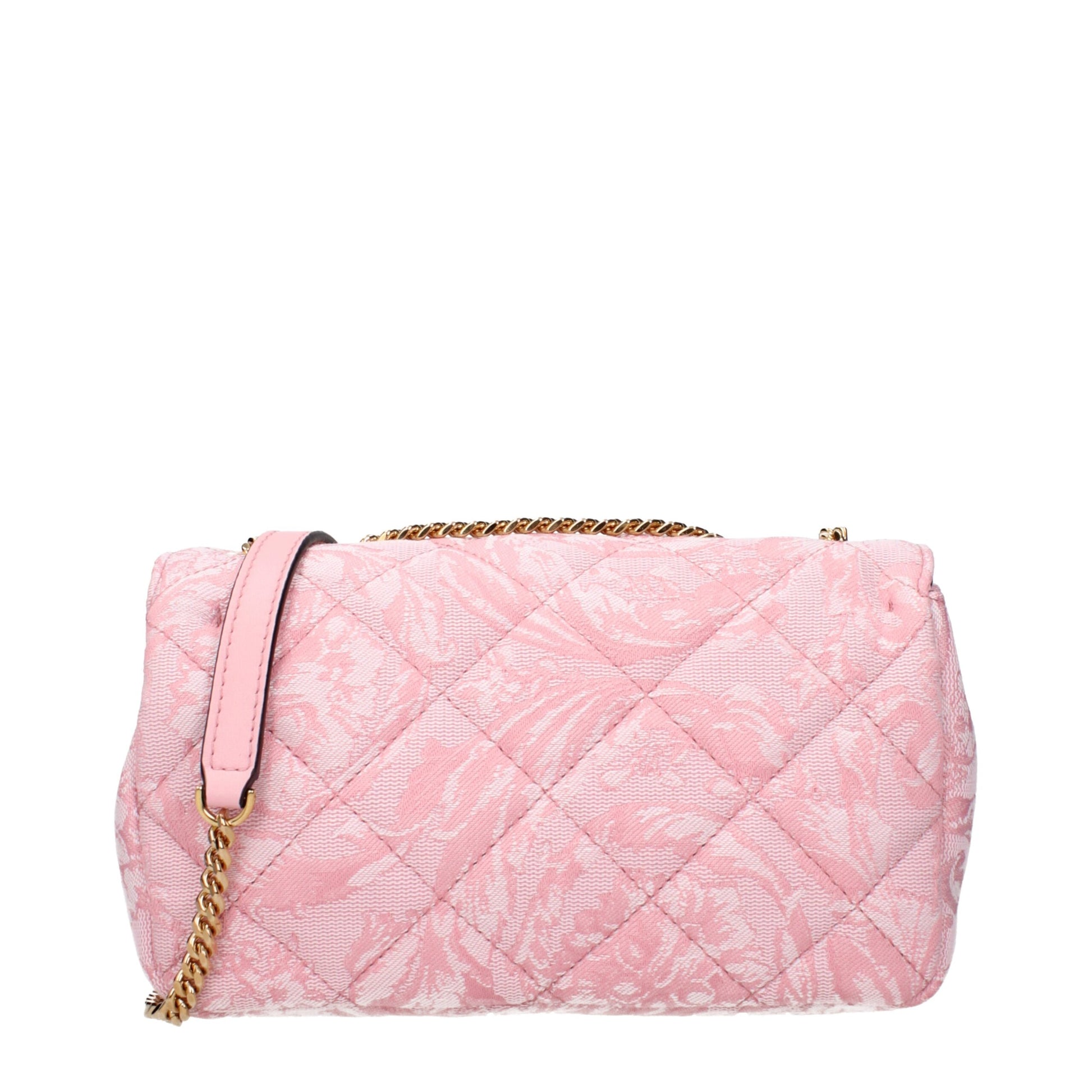 Versace Pink Fabric Shoulder Bag Curated Luxury Accessories by Orvyn