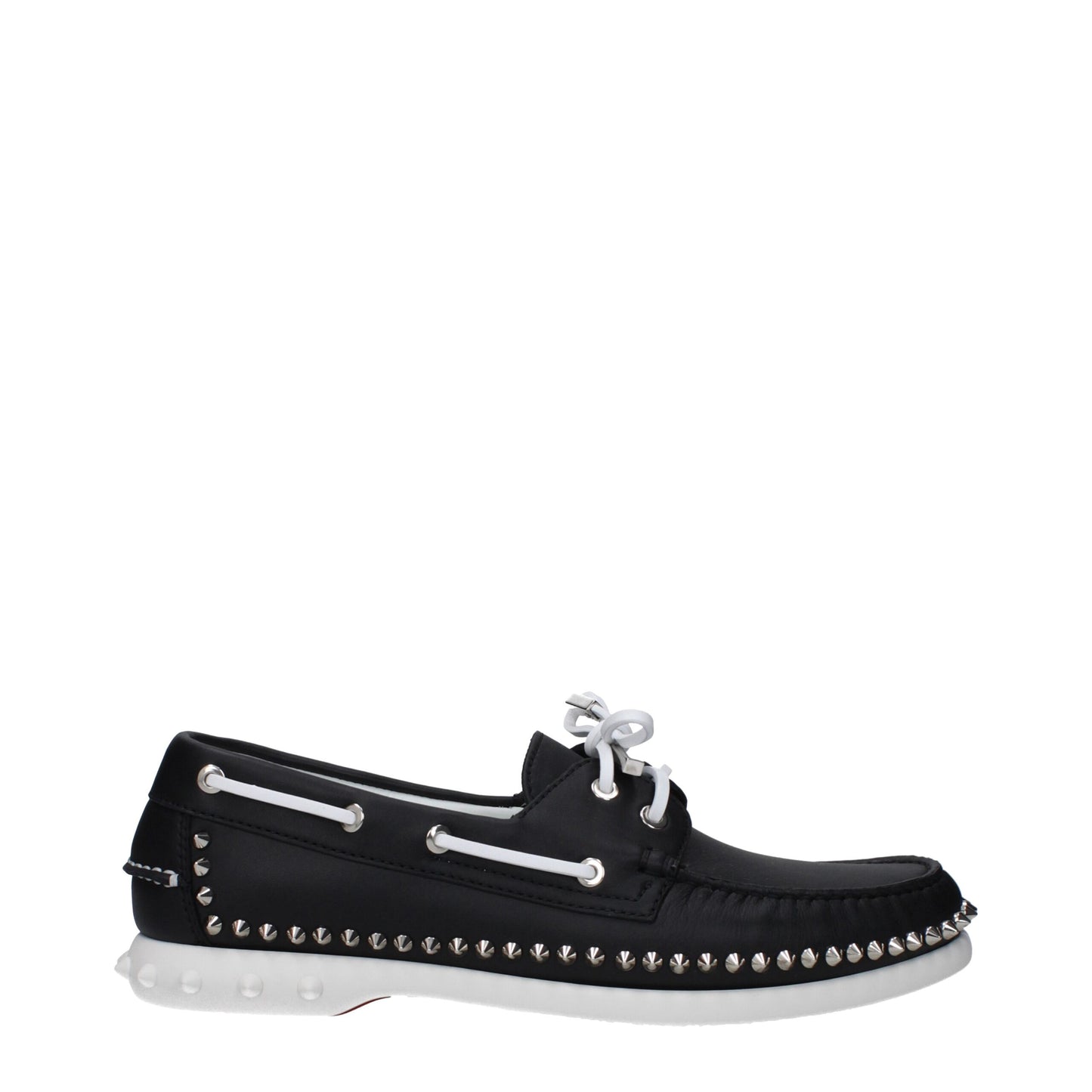 Christian Louboutin Black Leather Slip-On Loafers Curated Luxury Accessories by Orvyn